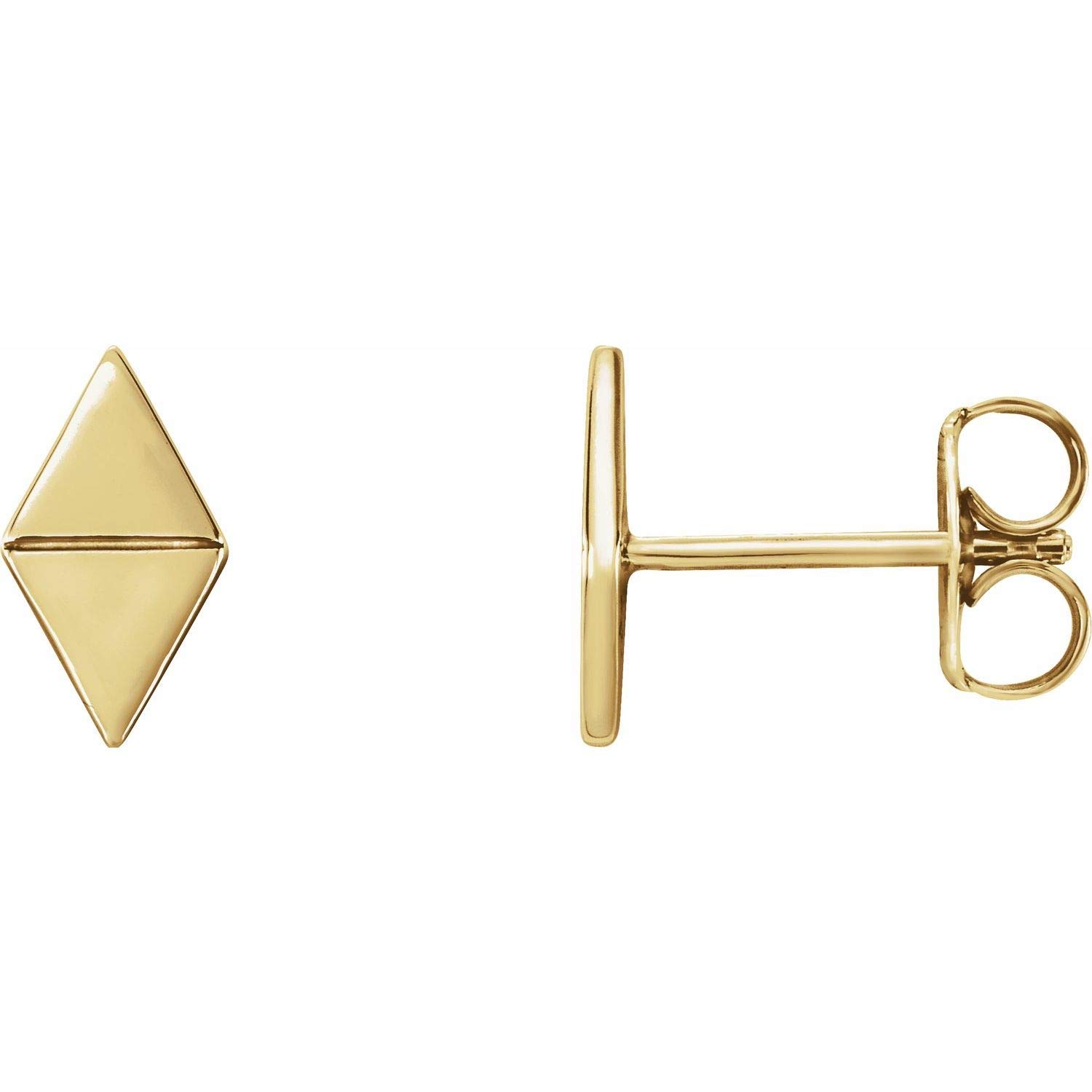 14K Gold, Sterling Silver & Platinum Geometric Triangle Stud Earrings for Women | Elegant Minimalist Jewelry for Everyday Wear, Parties & Gifts
