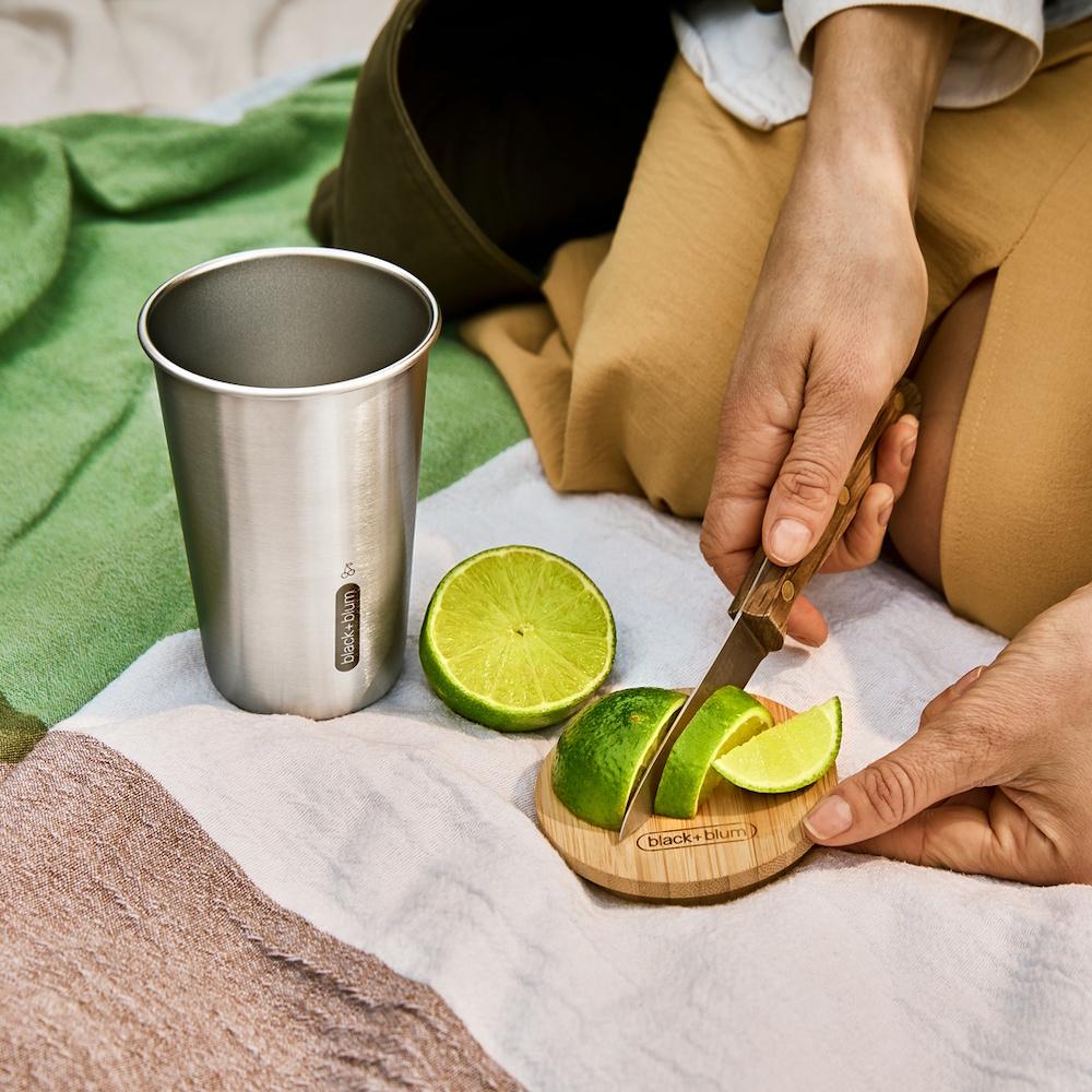 Black + Blum 500ml Picnic Cup Set of 4 - Reusable Stainless Steel Drinking Cups for Camping, Hiking, Outdoor Adventures & Travel