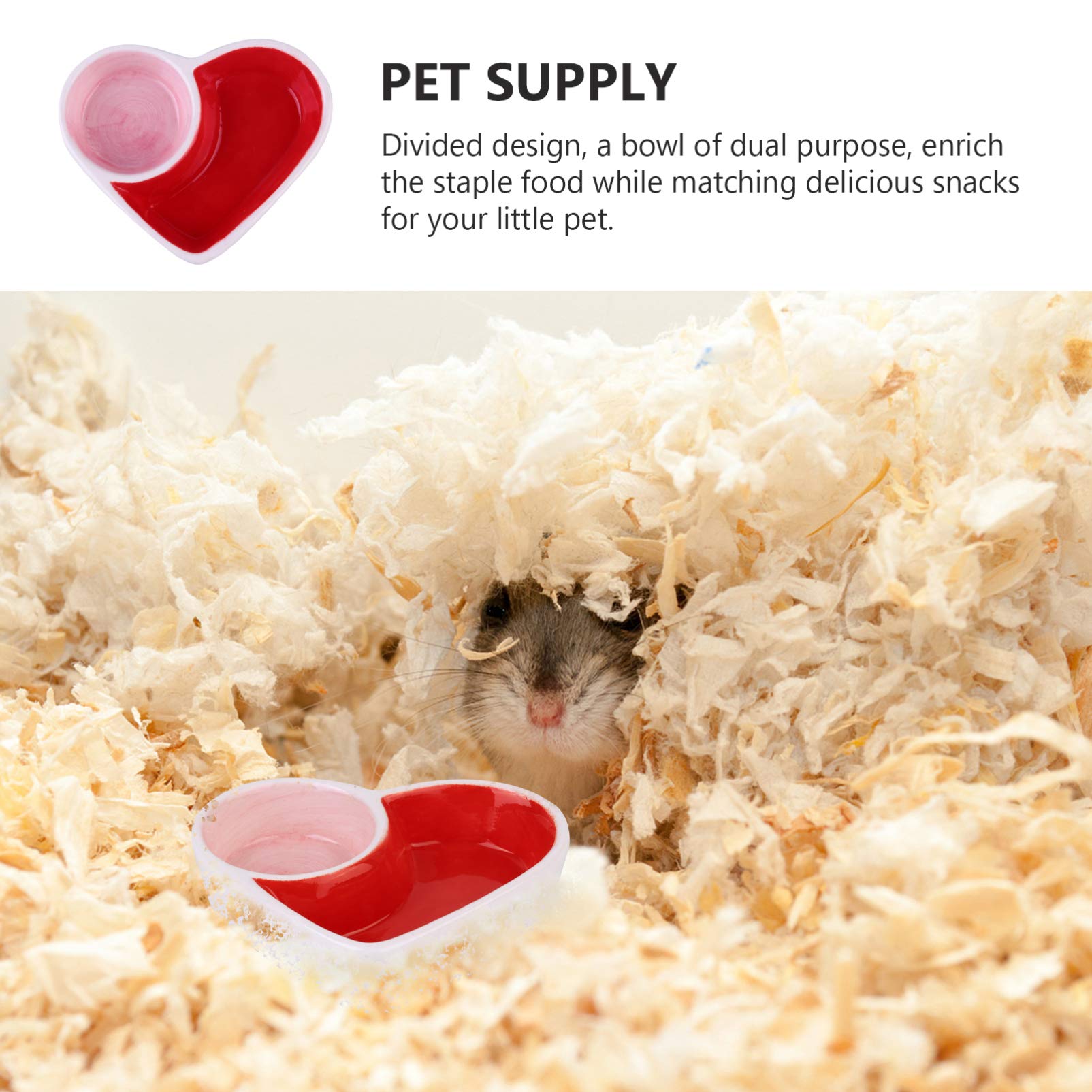 Ceramic Hamster Food Bowl - Small Pet Feeding Dish for Cats & Hamsters - Durable Pet Tableware for Home Use