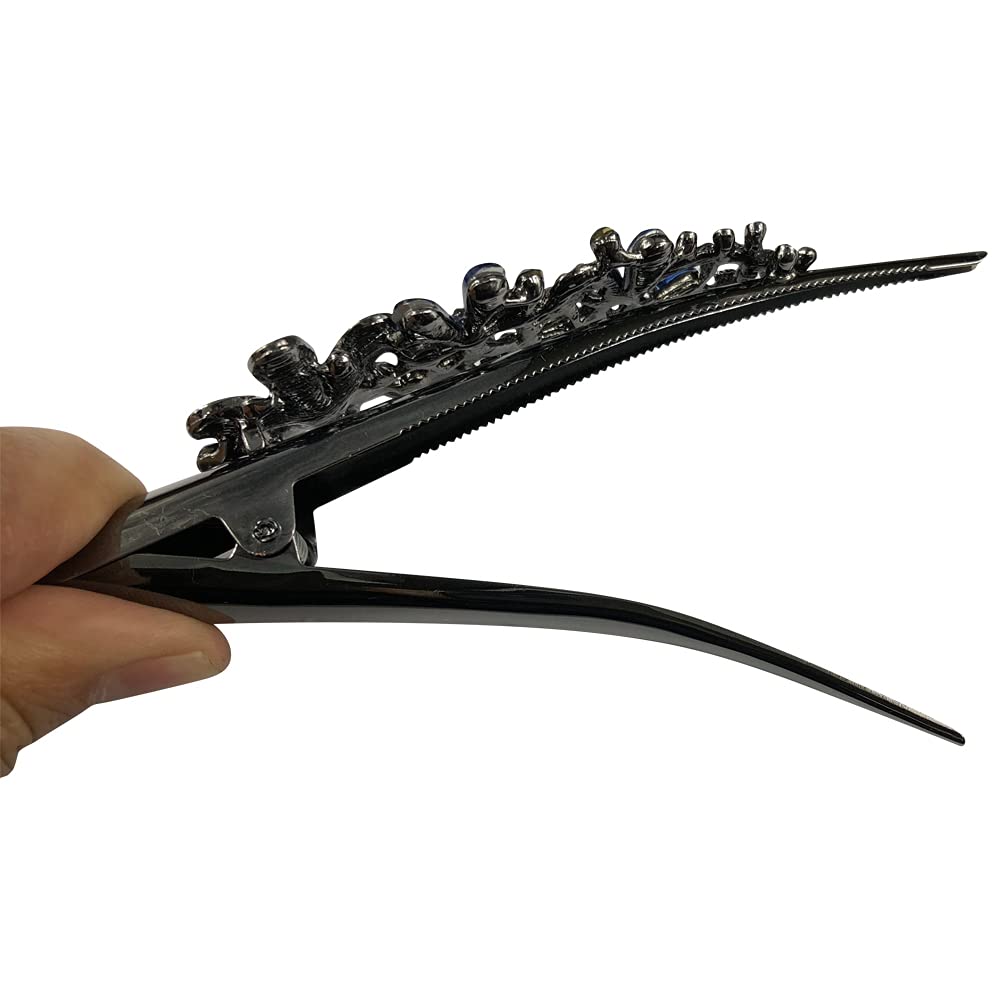 Strong Bite Force Alligator Metal Hair Clips 3.35