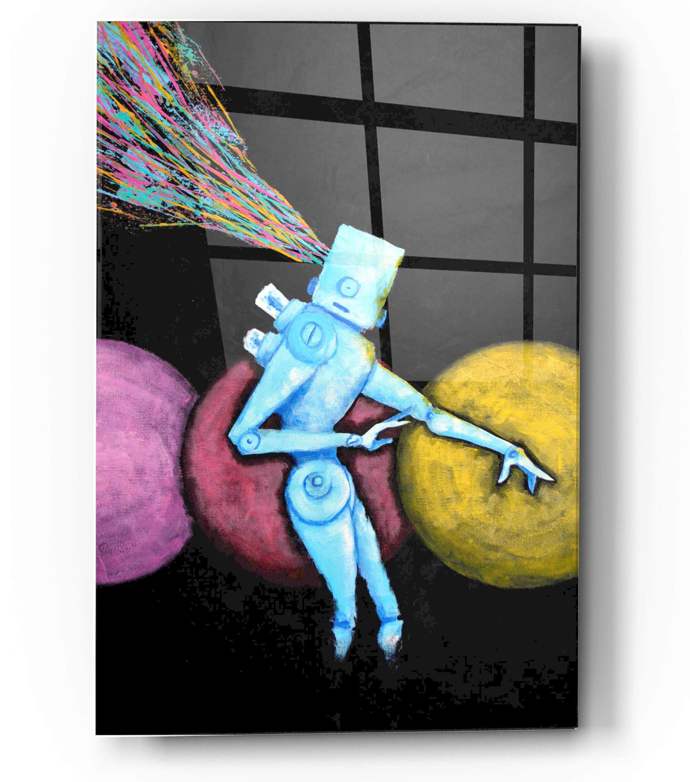 Epic Art 'Breakout' by Craig Snodgrass - 16x24 Inch Acrylic Glass Wall Decor - Modern Abstract Painting for Living Room, Bedroom & Office Decor