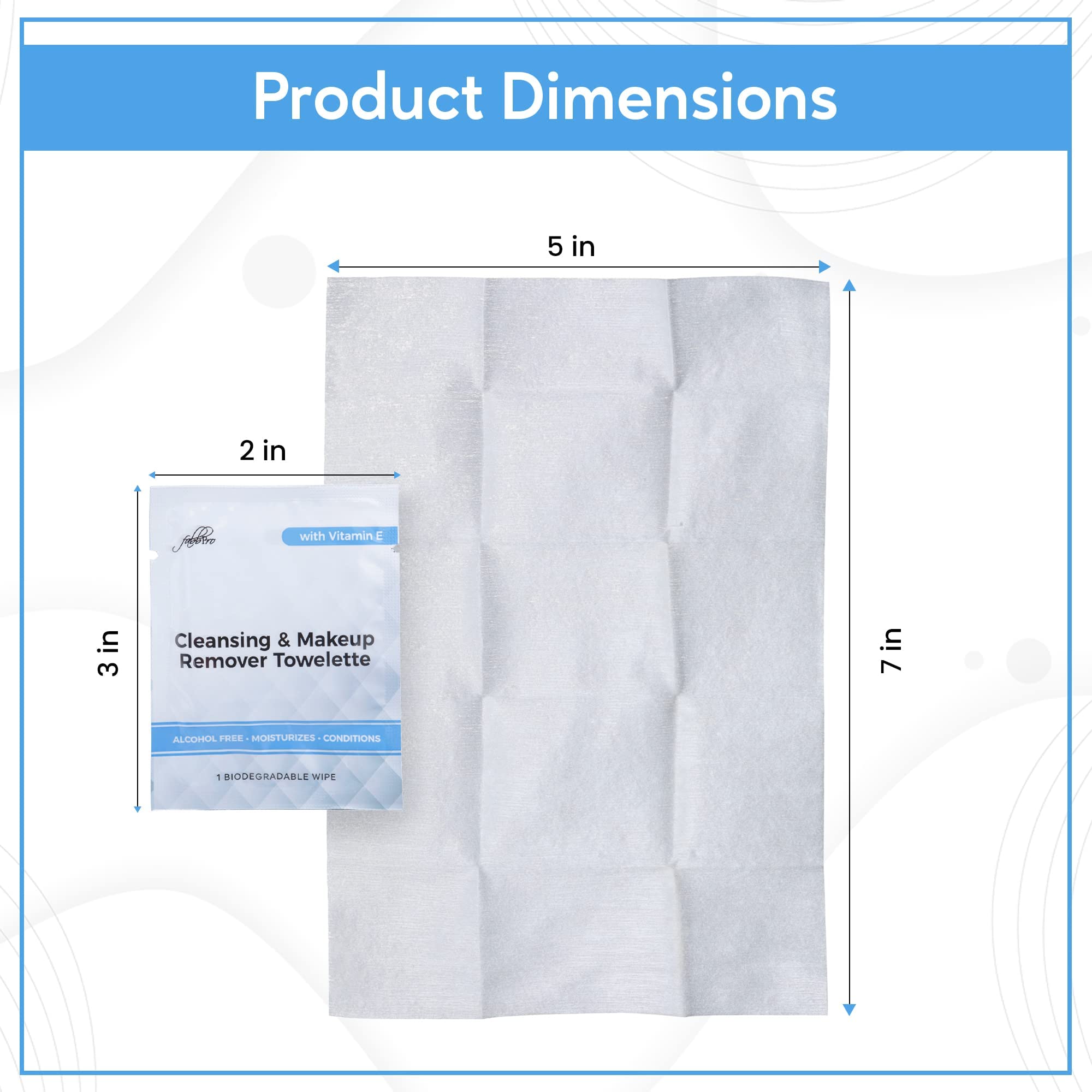 Vitamin E Enriched Alcohol-Free Makeup Remover Wipes – Gentle Exfoliating & Deep Cleansing Facial Towels – Biodegradable & Eco-Friendly – Pack of 50 | Perfect for Travel, Gym & Daily Skincare Routine