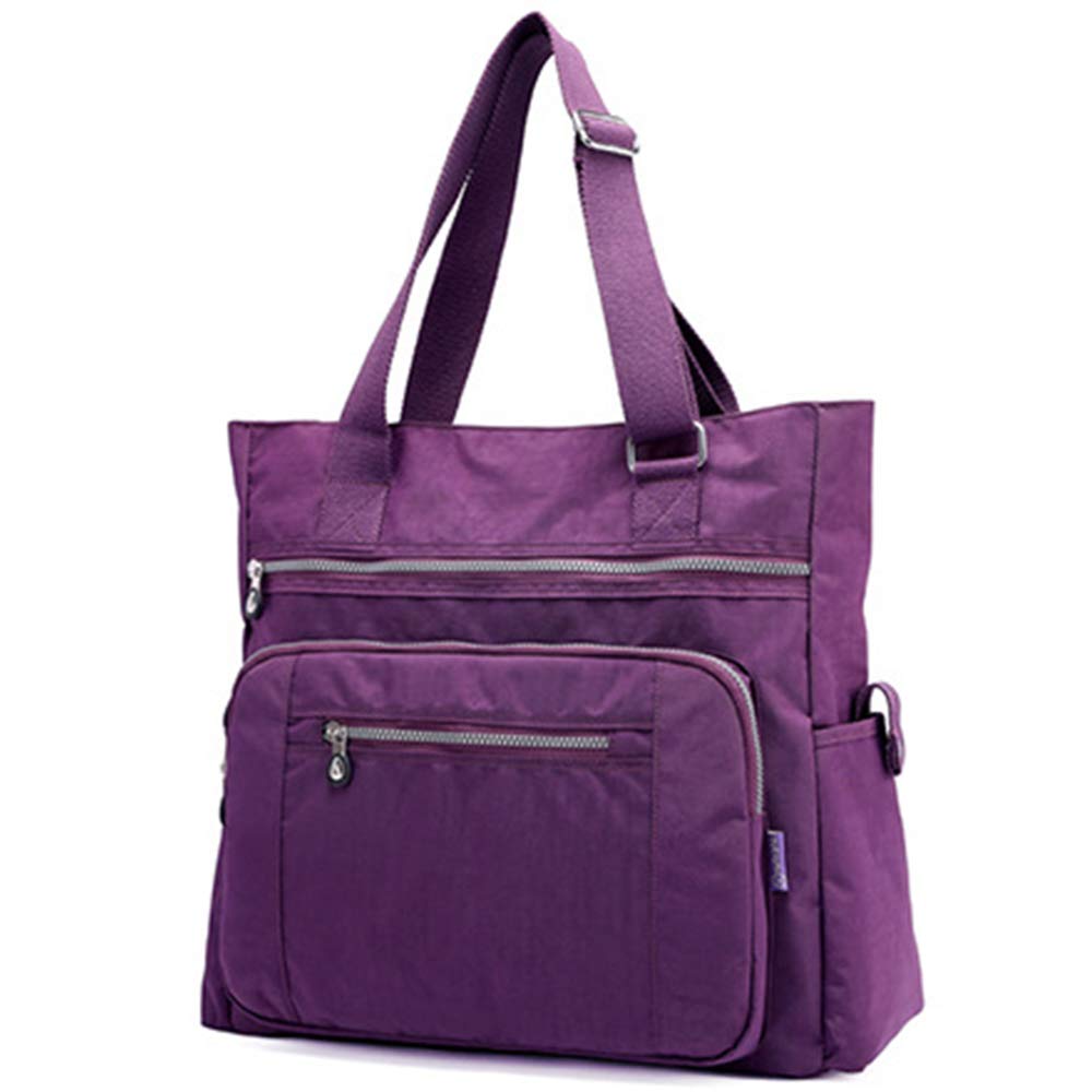 Stylish Multi-Pocket Nylon Tote Bag for Women - Large Durable Shoulder Purse with Multiple Compartments - Perfect for Travel, Work, and Everyday Use