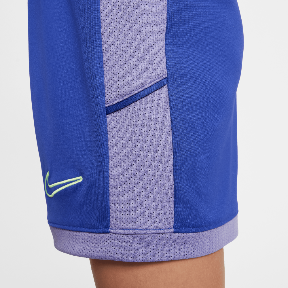 Nike Academy 25 Kids DRI-FIT Football Shorts - Deep Night/Dusty/Volt - Moisture-Wicking Athletic Shorts for Youth Soccer Training & Games