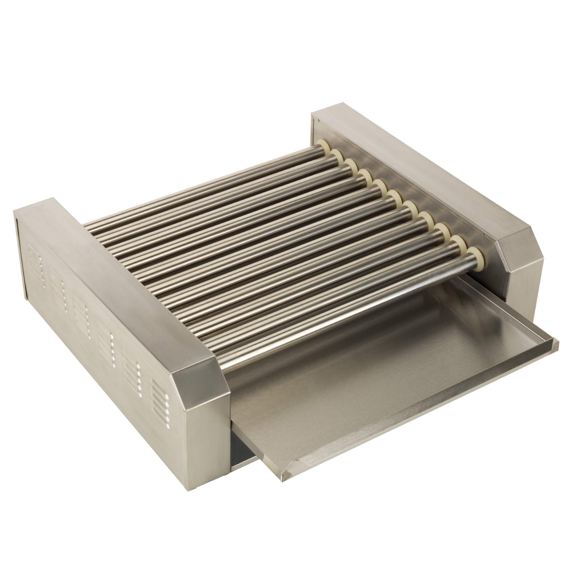 RDB30SS Commercial 30 Hot Dog Roller Grill Cooker Machine - Stainless Steel Hot Dog Warmer for Restaurants, Food Trucks & Concession Stands - Perfect for Parties, Events & Snack Bars
