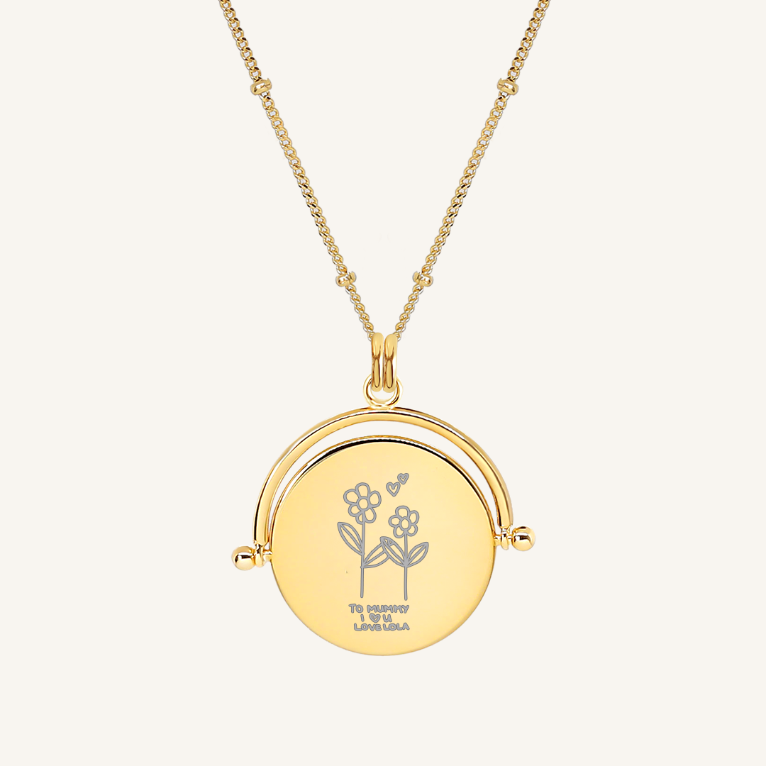Handmade Illustrate Pendant Necklace for Women - Elegant Jewelry Gift for Birthday, Anniversary & Valentine's Day - Perfect for Casual Wear, Date Night & Special Occasions