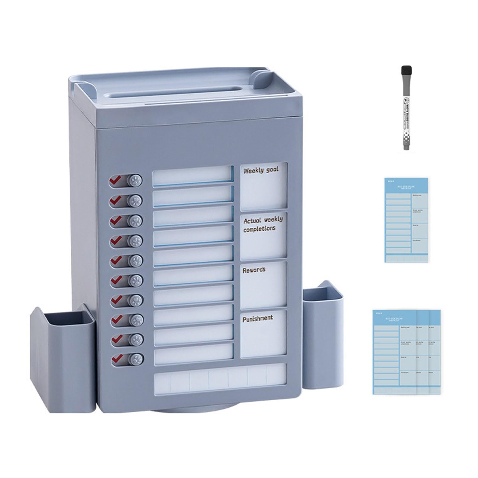 AJOIDR Rotating Desk Organizer with 11 Compartments - Perfect for Office & Art Supplies Storage