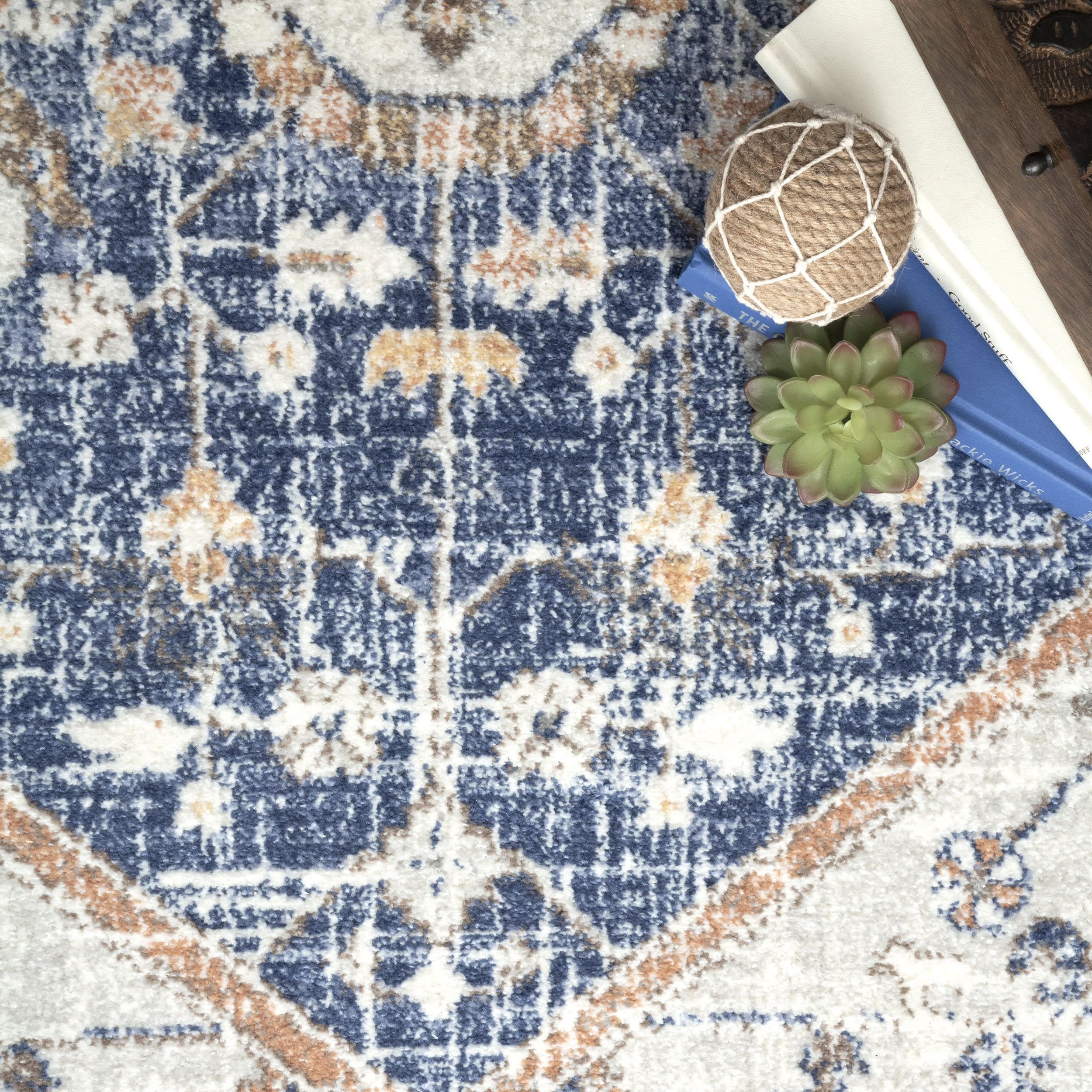 Florid Dreams Rug | Soft Blue Area Rug for Living Room, Bedroom & Nursery – Cozy & Stylish Home Decor
