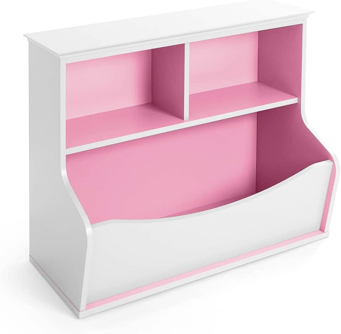 Kids Bookshelf & Toy Storage Cabinet - Fencer Wire Bookcase with Storage Cubby for Children's Room, Playroom, Hallway, Kindergarten & School | Perfect for Organizing Books, Toys & Learning Supplies