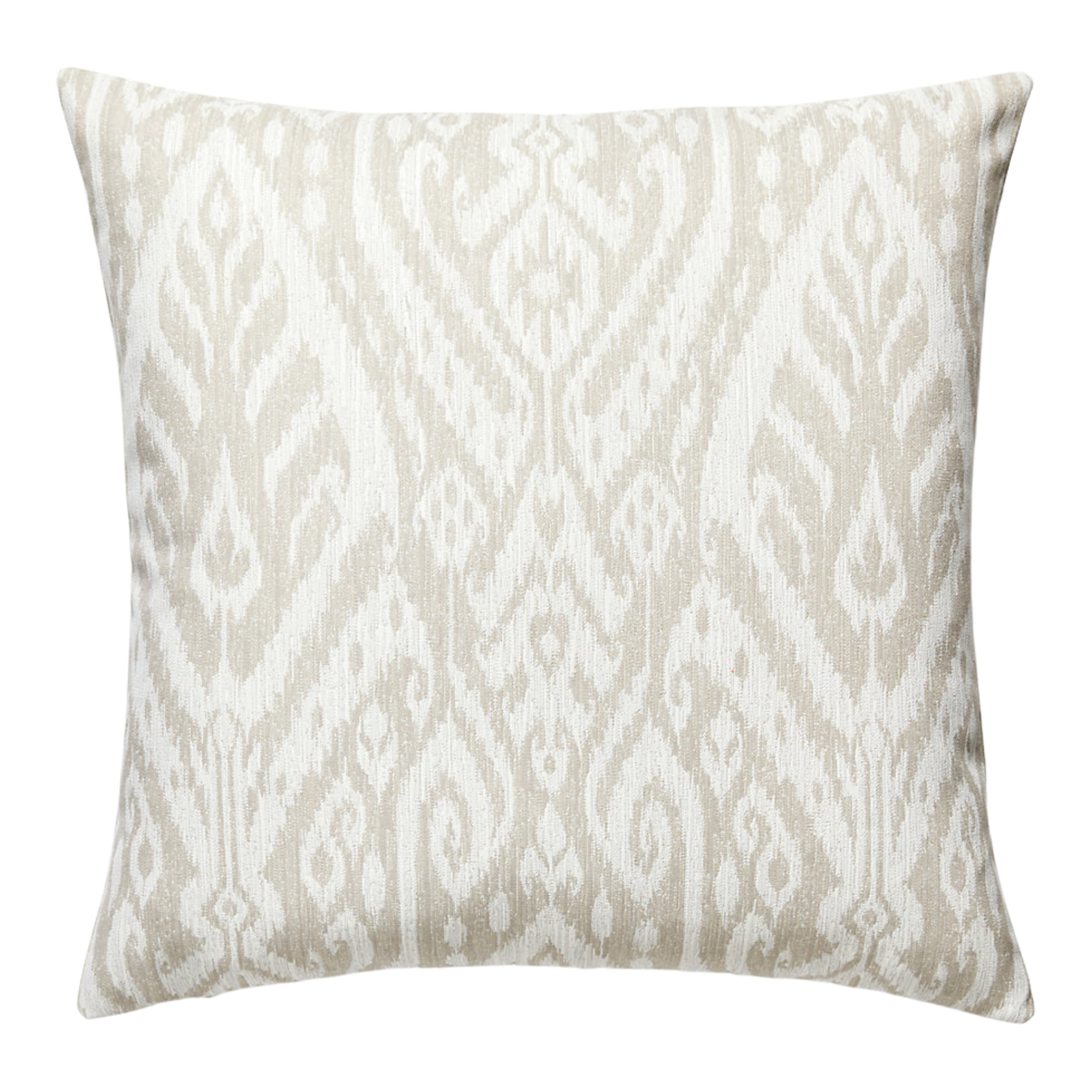 Borneo Outdoor Ikat Throw Pillow - 100% Linen Cover - Bohemian Decorative Cushion for Patio, Sofa & Bedroom Decor - Water-Resistant & UV-Protected