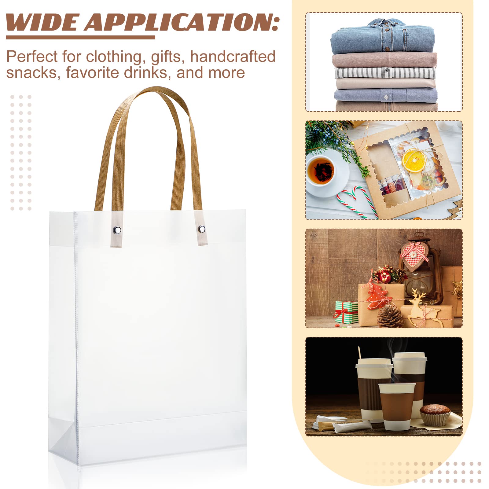 Clear Plastic Gift Bags with Handle - 30 Pcs 10