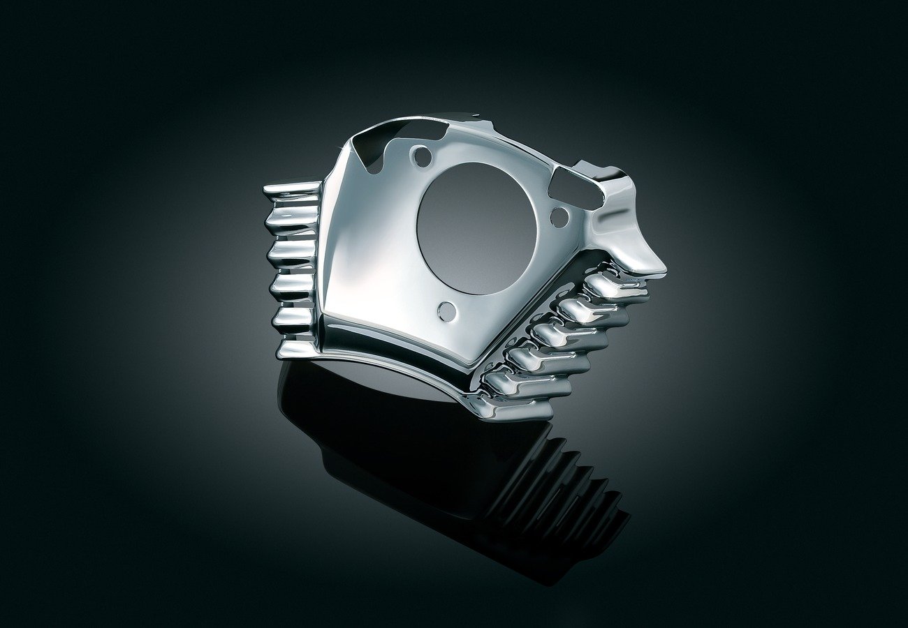 Kuryakyn 8657 Chrome Throttle Servo Motor Cover for 2008-2016 Harley-Davidson Motorcycles - Compatible with Kuryakyn Air Cleaners | Motorcycle Engine Accessory Upgrade for Enhanced Style & Protection