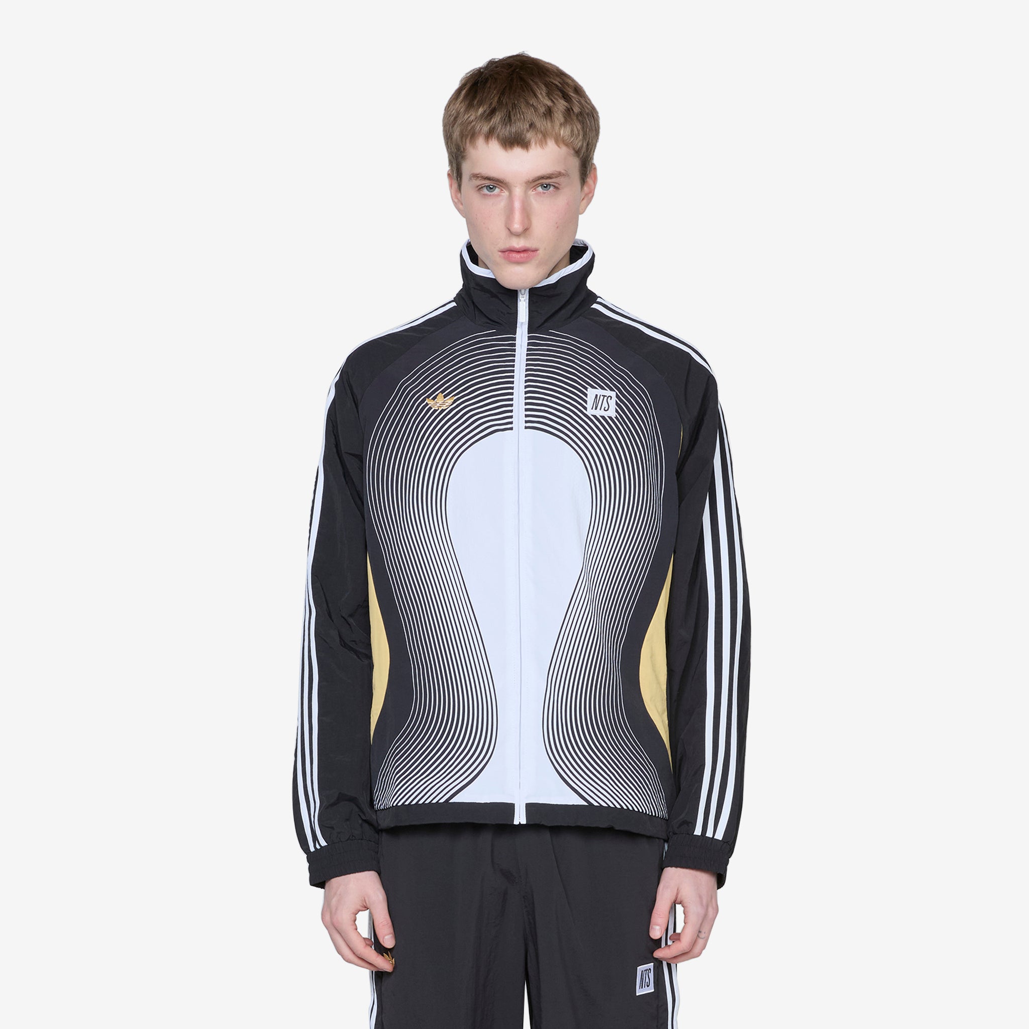 NTS Radio x Allover Print SST Track Top Black - Stylish Streetwear for Music Lovers & Urban Fashion - Perfect for Concerts, Street Style & Casual Outings