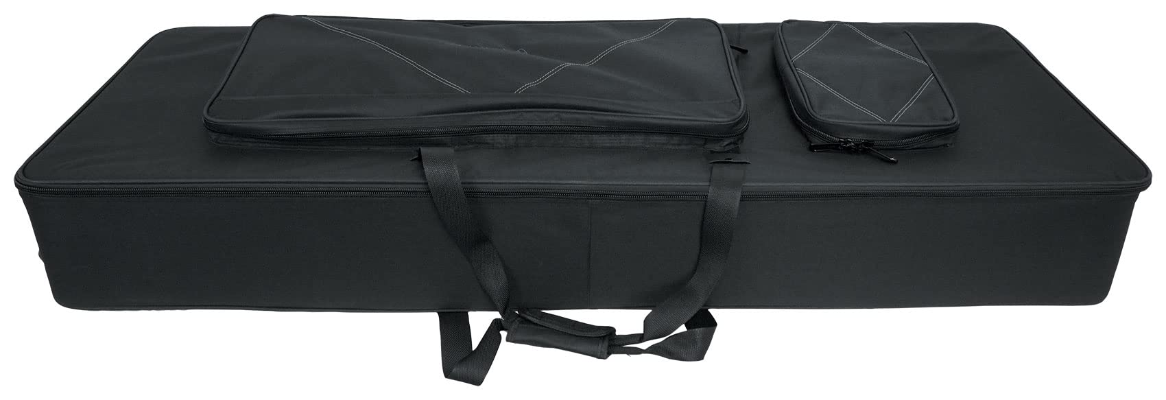Rockville 76-Key Rolling Keyboard Bag with Wheels, Trolley Handle & Large Pocket - Portable Gig Case for Musicians | Perfect for Live Performances, Studio Sessions & Travel