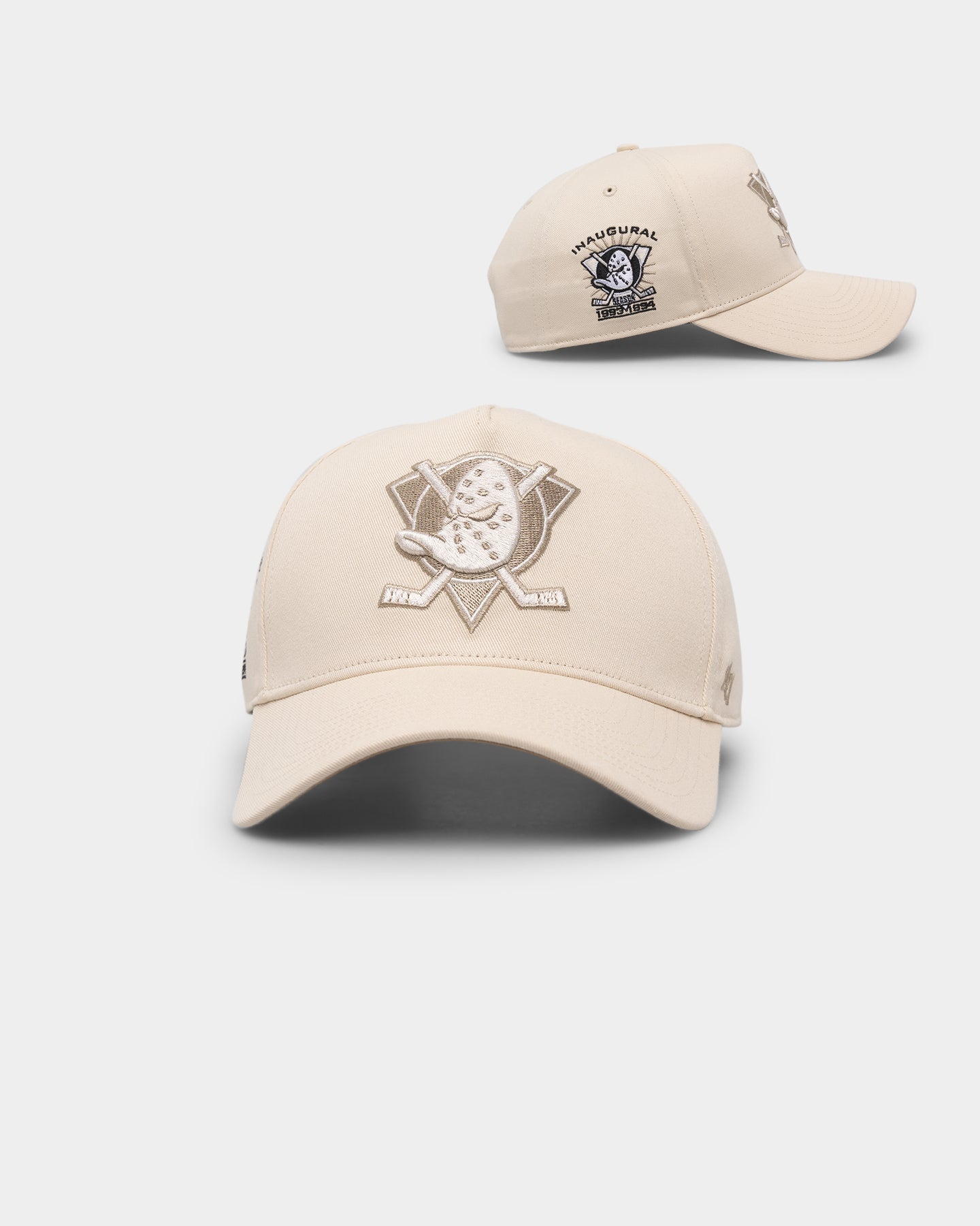47 Brand Anaheim Ducks 'Caramel Swirl' Sure Shot TT Cotton MVP Snapback Hat - Natural/Khaki Adjustable Baseball Cap for Men & Women - Perfect for Sports Fans, Casual Wear & Outdoor Activities