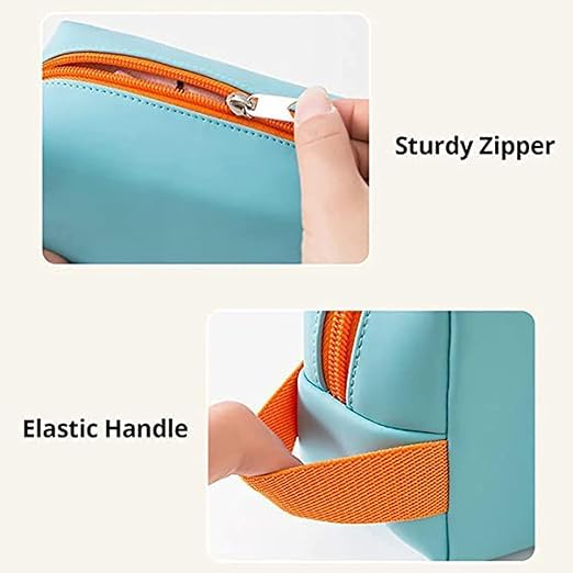 Prostuff.in Compact Travel Makeup Bag for Women - Waterproof PU Leather Cosmetic Organizer with Zipper, Portable Toiletry Pouch for Storage & Organization | Perfect for Daily Use, Travel, Gym & On-the-Go Beauty Essentials