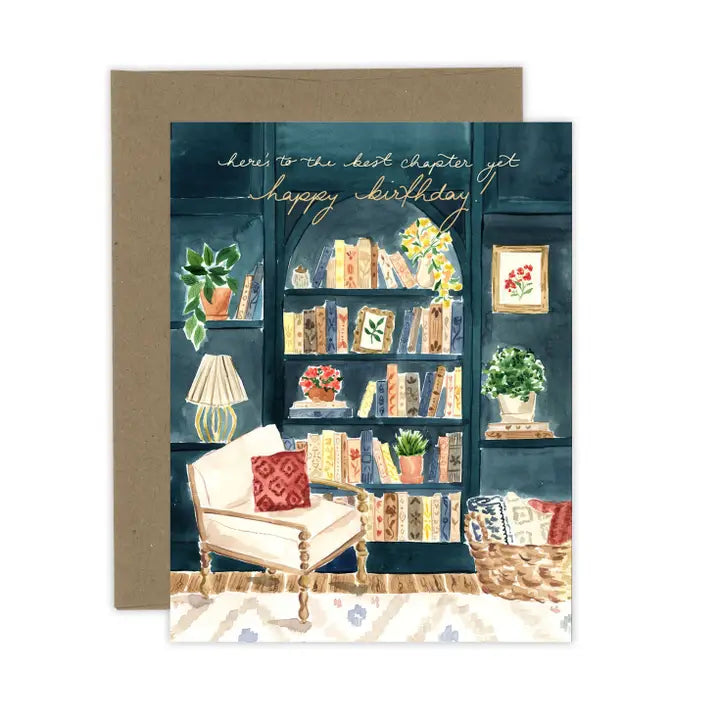 ALMEIDA ILLUSTRATIONS Best Chapter Yet Birthday Card - Funny Inspirational Greeting Card for Friends, Family & Coworkers - Perfect for Birthdays, Celebrations & Milestone Moments