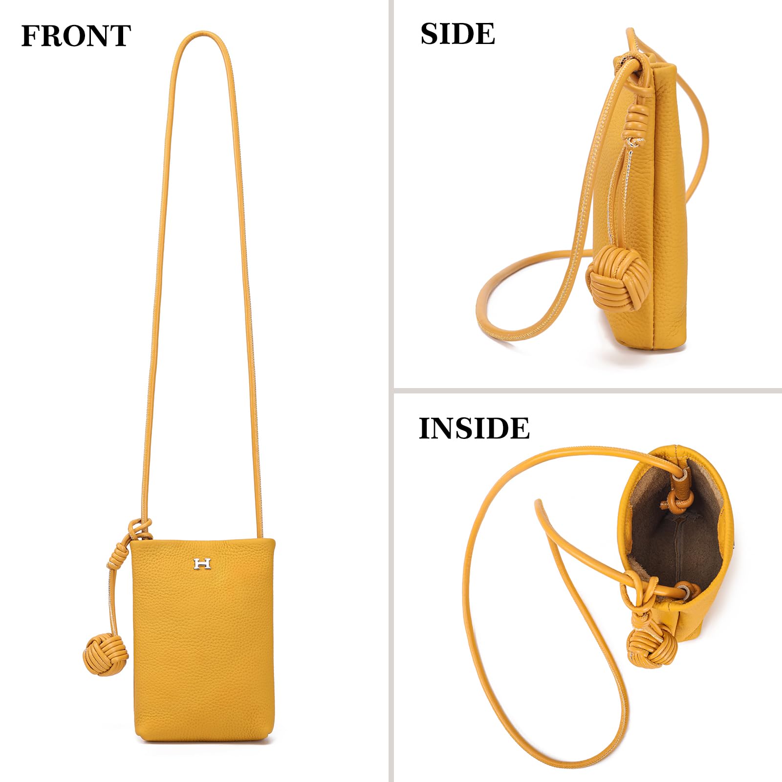 Women's Leather Crossbody Phone Purse - Small Wallet Bag for iPhone & Samsung - Perfect for Travel, Shopping & Everyday Use