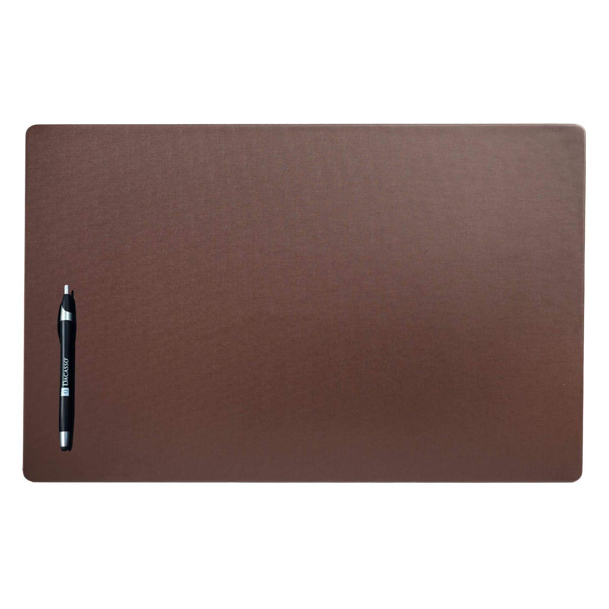 Premium DACASSO Leatherette Conference Table Pad - Luxury Leather Desk Blotter for Writing & Office Decor - Padded Executive Desk Surface Protector (Chocolate Brown, 22