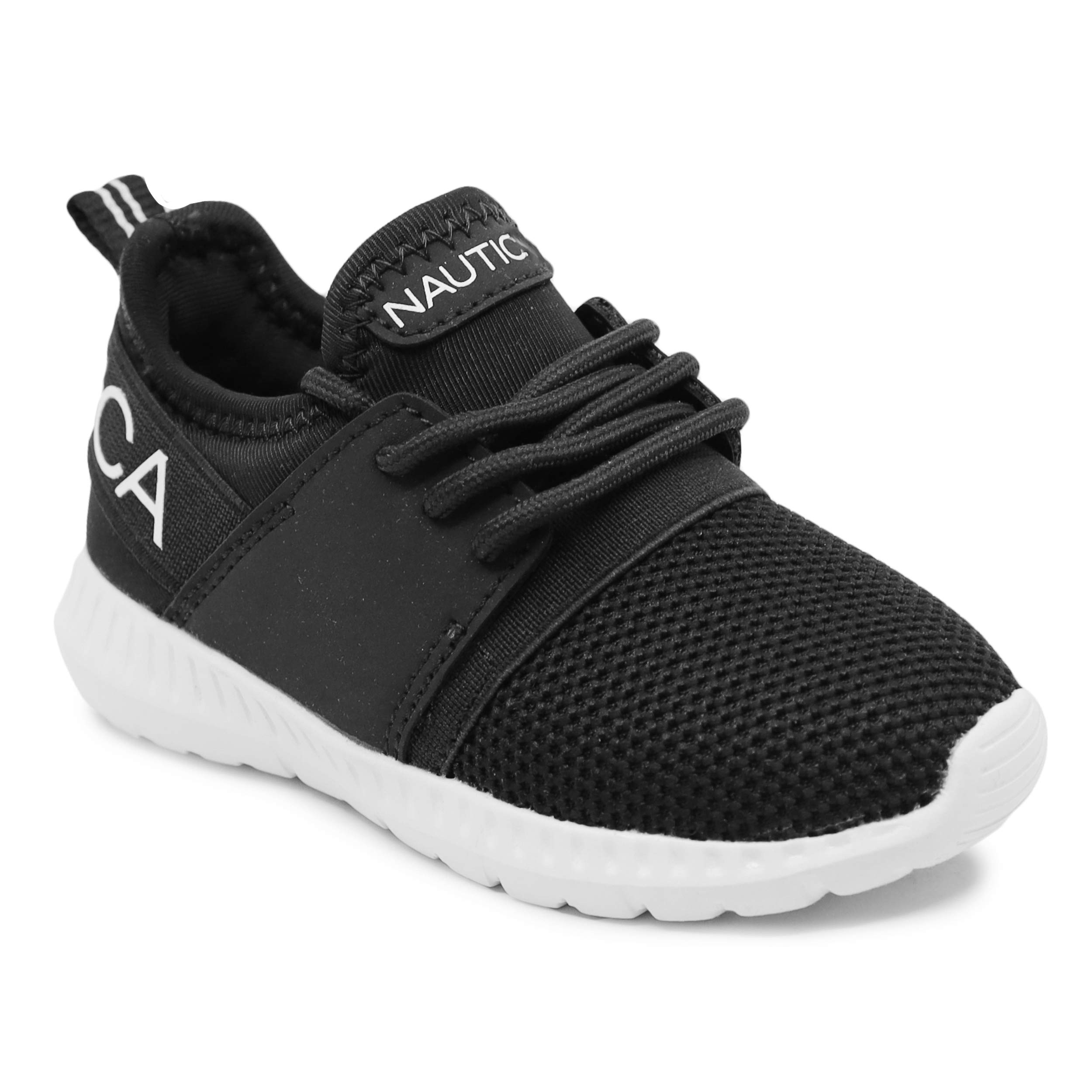 Nautica Kids Girls Metallic Fashion Sneakers - Lightweight Athletic Running Shoes for Toddler, Little & Big Kids | Lace-Up Design for School, Play & Daily Wear