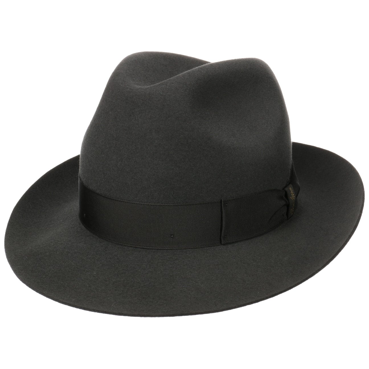 Borsalino Marengo Fur Felt Bogart Hat for Men - Classic Fedora Style for Outdoor, Travel & Formal Occasions