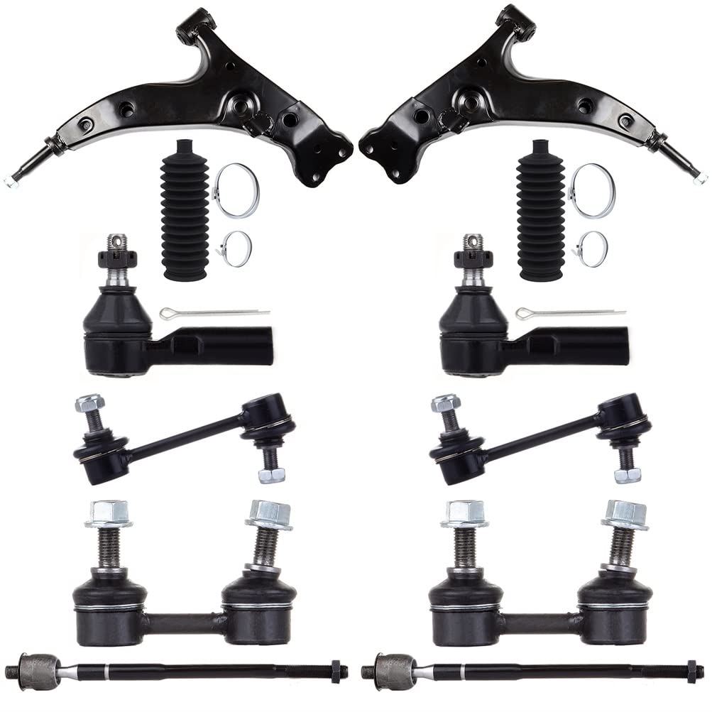 Roadfar Toyota Corolla Suspension Kit - 12pc Control Arm & Tie Rod Set for Smooth Driving