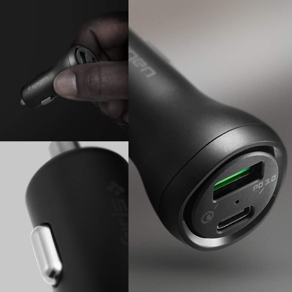 Spigen OneTap Pro Magsafe Wireless Car Charger with SteadiBoost 45W USB C Car Charger - Fast Charging for iPhone 14/13/12, Samsung Galaxy - Perfect for Road Trips & Commuting