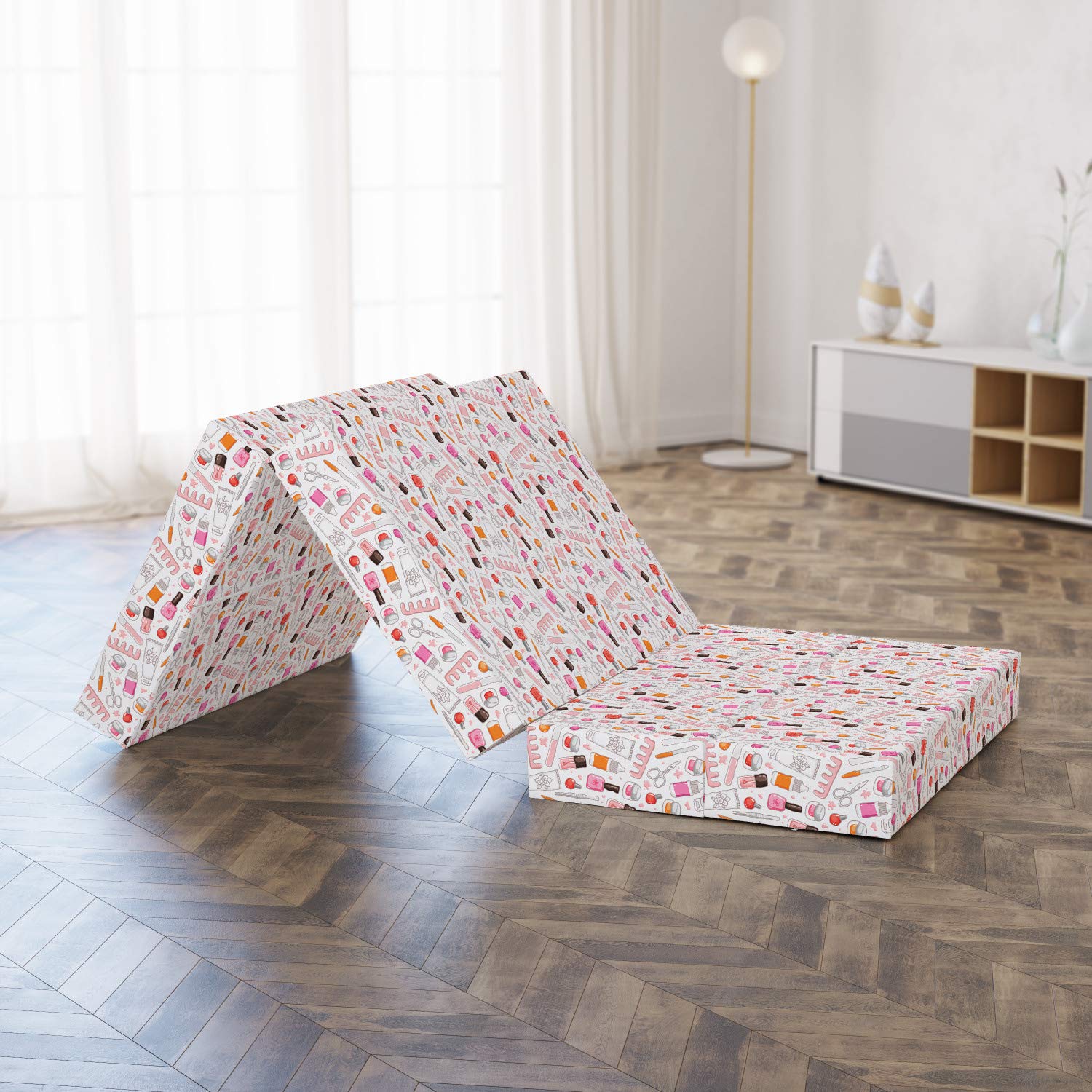 Ambesonne Foldable Makeup Mattress for Salon & Spa, 74.8