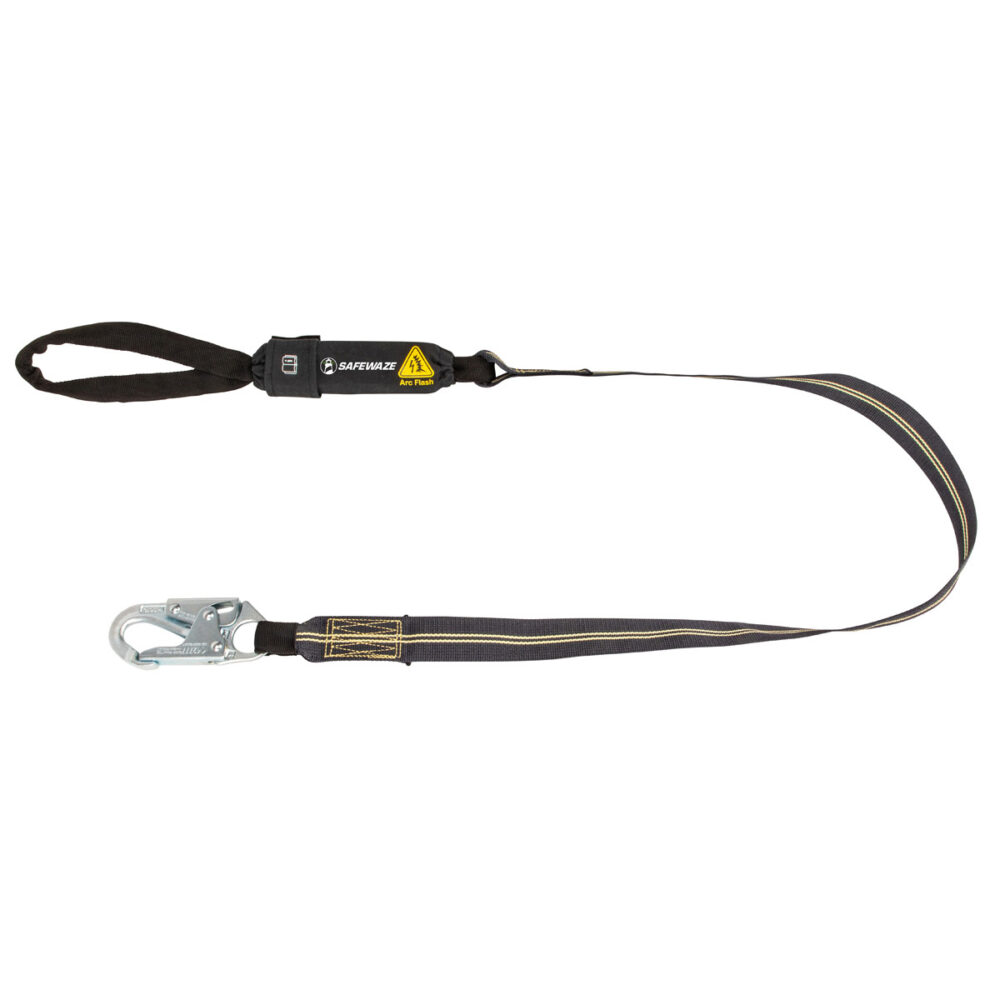Arc Flash 6ft Energy Absorbing Safety Lanyard - Aramid Fiber Construction with Snap Hook & Soft Loop - Fall Protection for Electrical Workers & Industrial Use