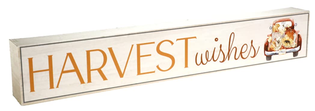 Charmed By Dragons 4-Piece Farmhouse Fall Decor Signs Set - Rustic Harvest Tabletop & Windowsill Shelf Sitters (I Love Fall) - Perfect for Autumn Home Decor, Thanksgiving Centerpieces, and Seasonal Mantel Displays