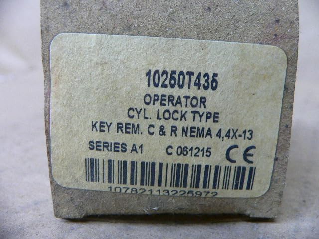 Cutler Hammer 10250T435 Key Lock Push Button Removable C-R L Blocked - Ideal for Industrial Control Panels and Electrical Safety Applications