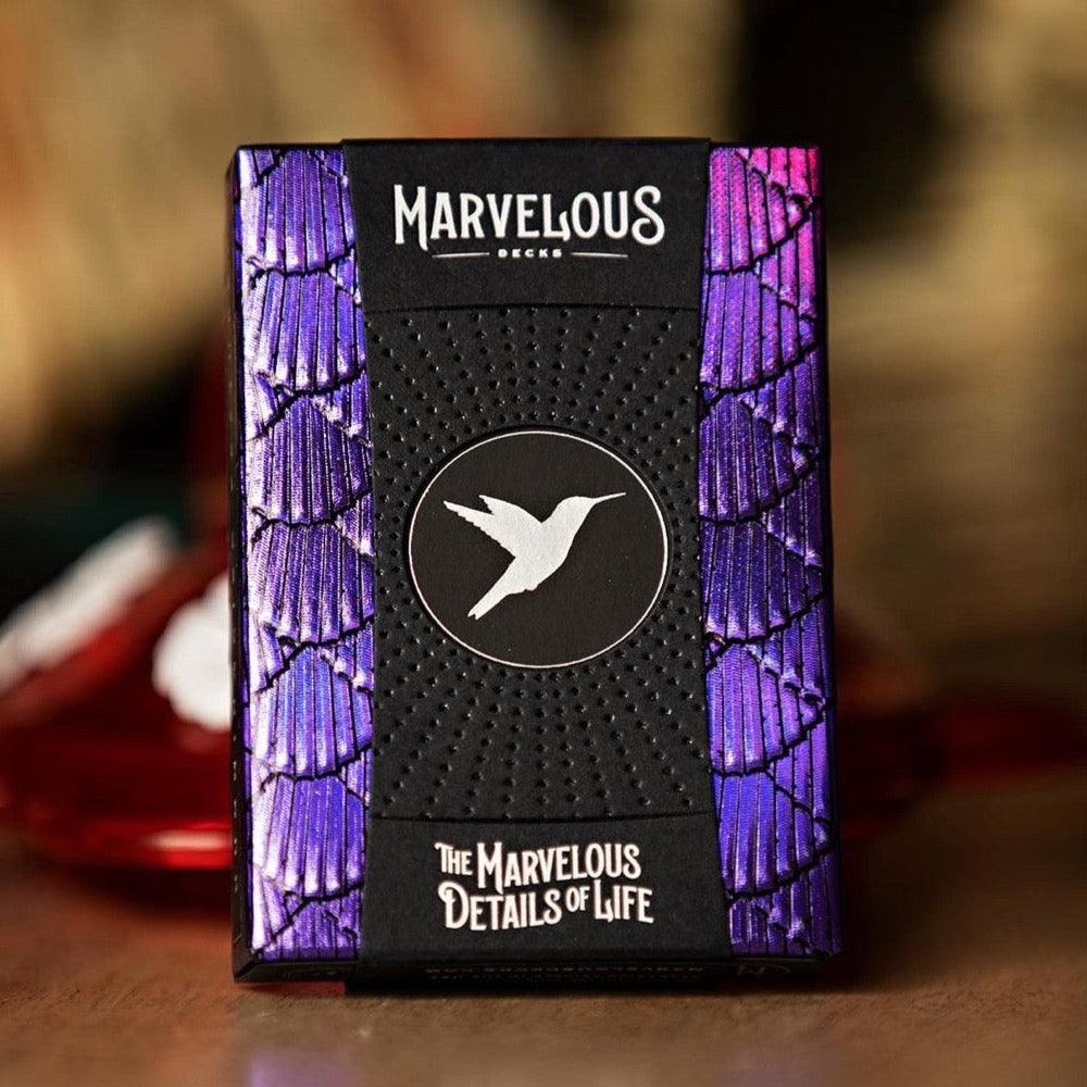 Premium Hummingbird Feathers Playing Cards - Elegant Purple Deck for Magic Tricks, Poker Games & Collectors | Perfect for Parties, Gifts & Cardistry