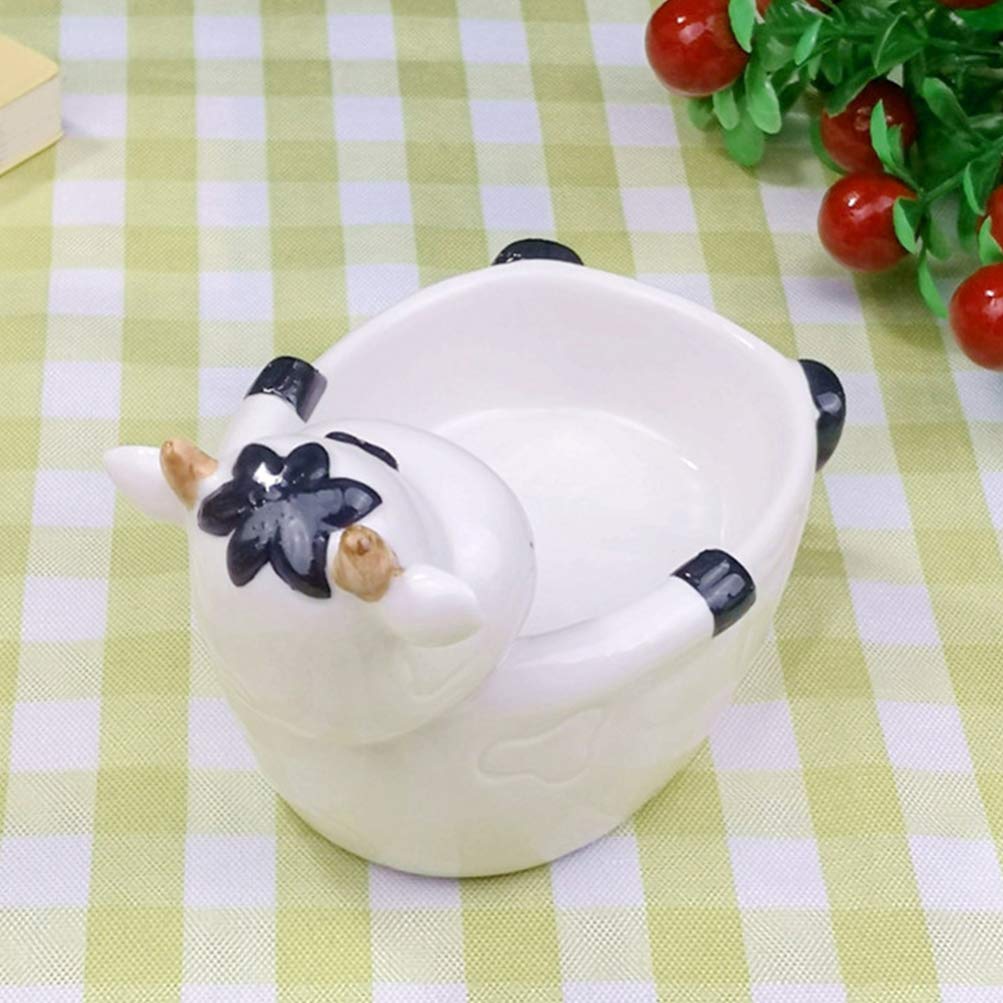 TOYANDONA Ceramic Cow Planter Succulent Pot - Farm Animal Flower Pot for Indoor Plants, Cactus, Office & Home Decor - Perfect for Desk, Windowsill & Gift Giving