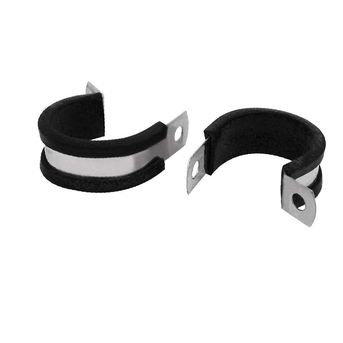 25mm EPDM Rubber Lined P Clips - Heavy Duty Cable Hose Pipe Clamps Holder (2 Pack) - Perfect for Automotive Wiring, Marine Applications & Industrial Pipe Support