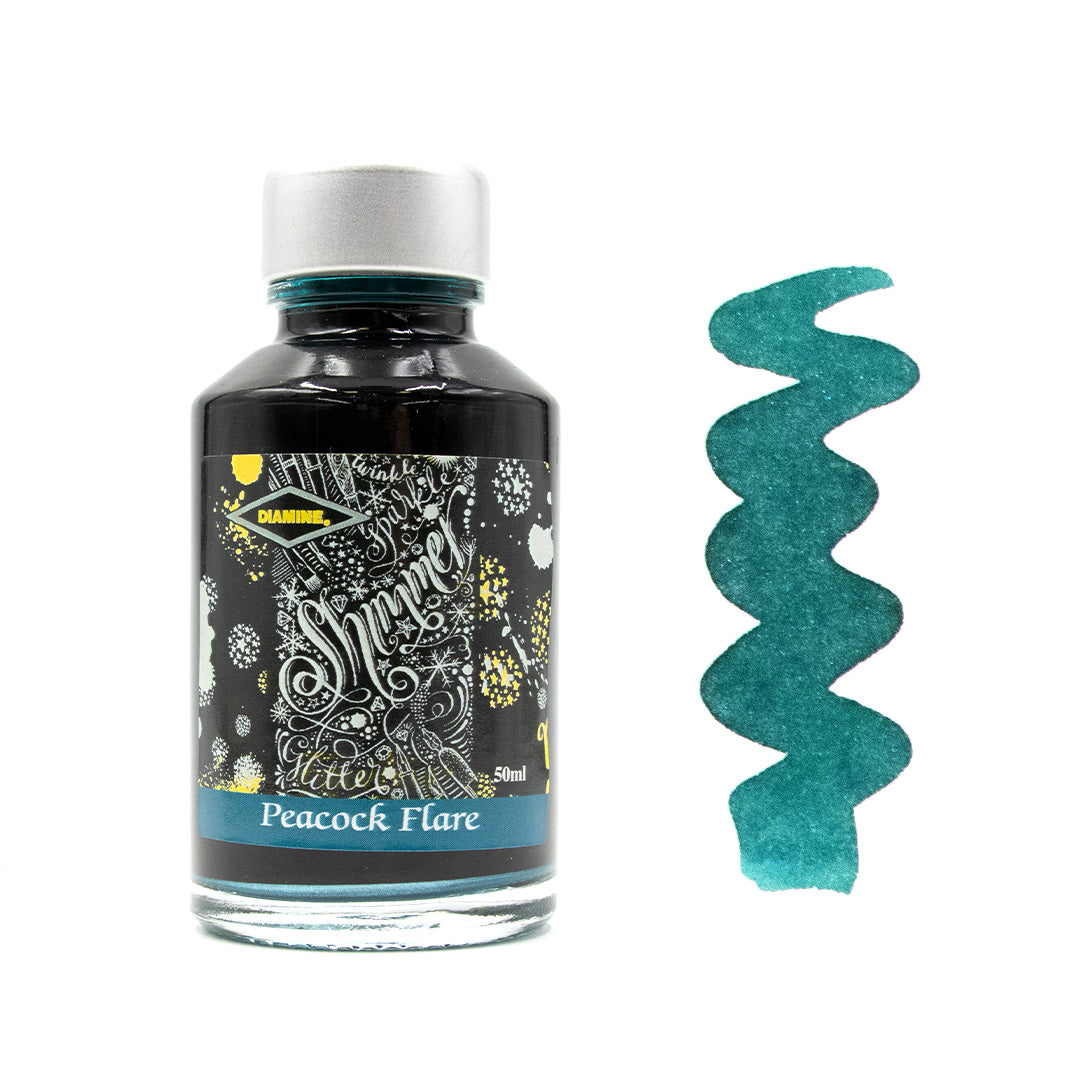 Diamine Shimmering Ink 50ml - Metallic Calligraphy & Fountain Pen Ink for Artistic Writing, Journaling, and Creative Projects