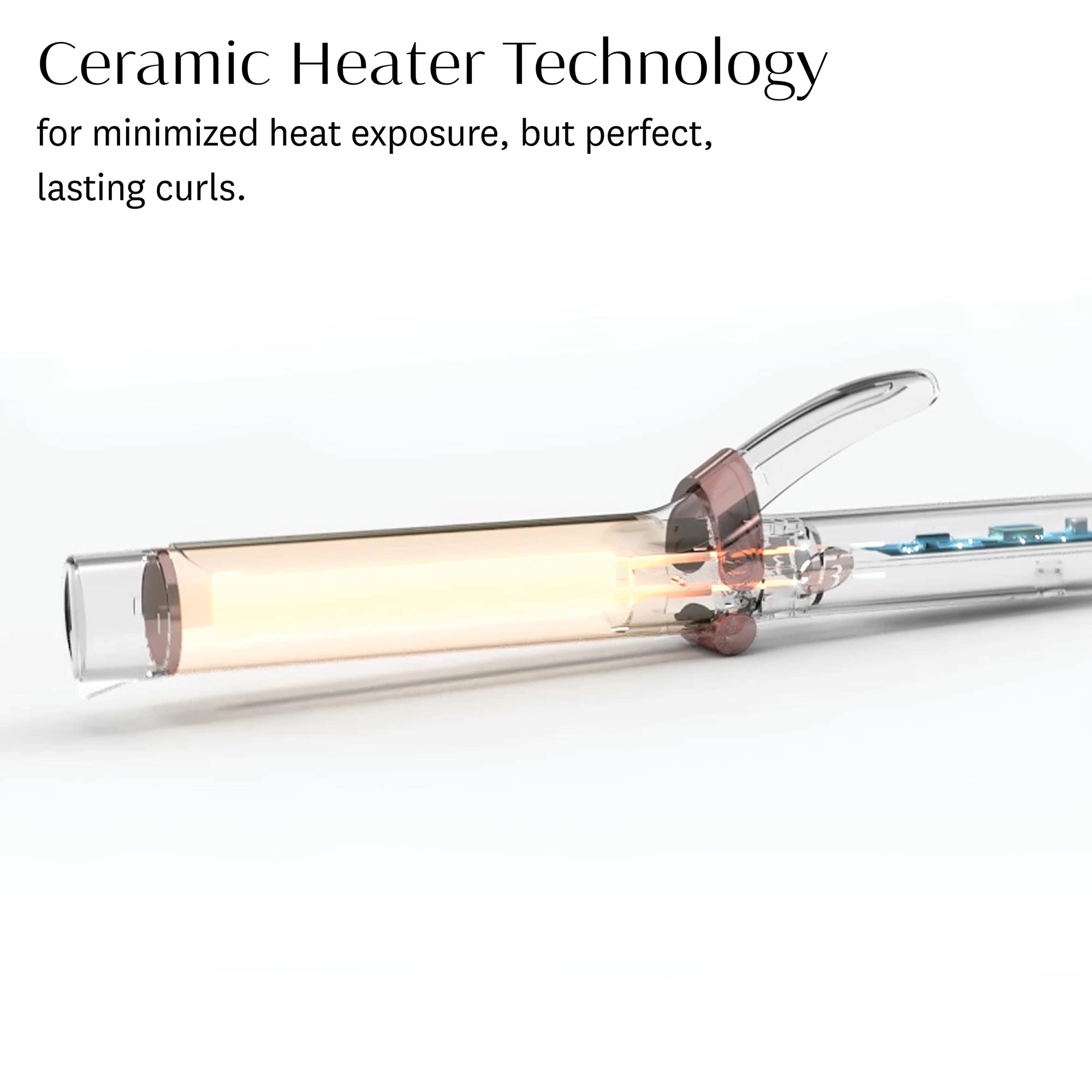 T3 SinglePass Curl Professional Ceramic Curling Iron - Adjustable Temperature Long Barrel Hair Wand for Shiny Smooth Curls & Waves - Perfect for Salon Styling, Home Use & Special Occasions