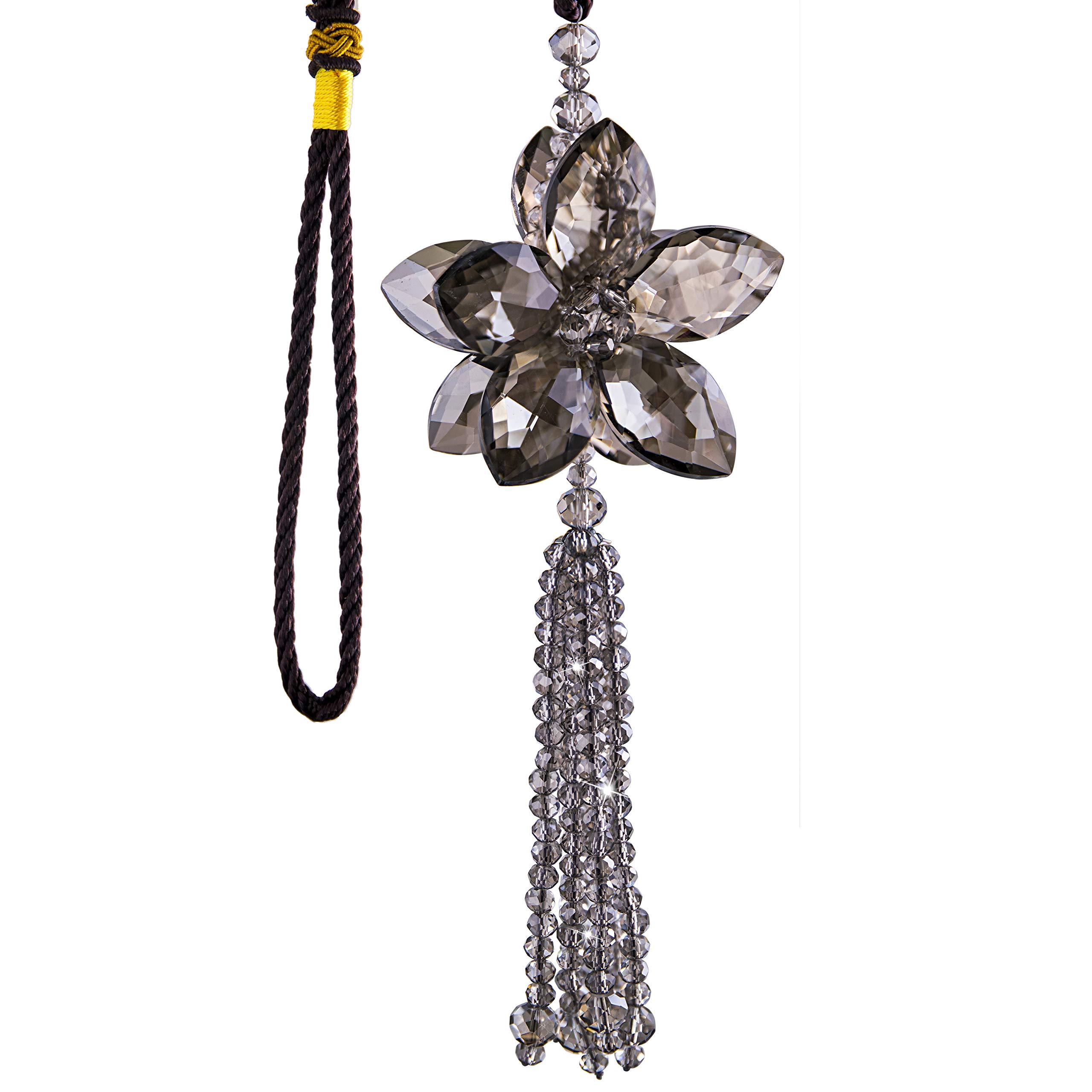 H&D HYALINE & DORA Crystal Car Rearview Mirror Pendant - Lucky Rainbow Maker Window Hanging Ornament for Car Decor & Good Luck Charm | Perfect for Daily Commute, Road Trips & Gifts
