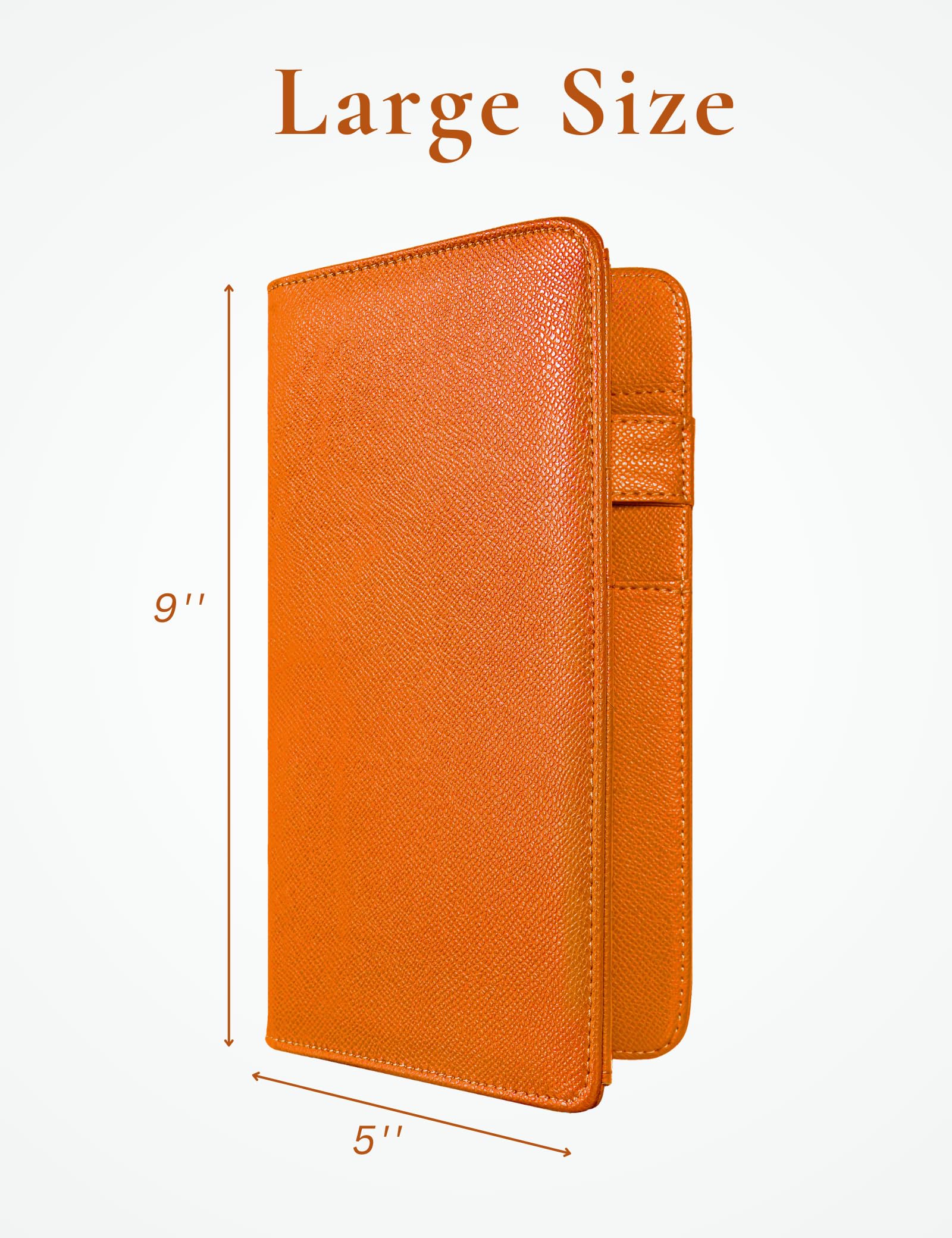 **Mymazn Server Book with Zipper & Magnetic Pocket - Cute Waitress Check Booklet for Waiters & Waitresses - Guest Check Organizer with High-Capacity Pockets - Perfect for Restaurants, Cafes & Hospitality Staff (Orange)**    **Usage Scenarios:** Ideal for servers, bartenders, and hospitality professionals to efficiently manage orders, tips, and receipts in busy restaurants, bars, and cafes.