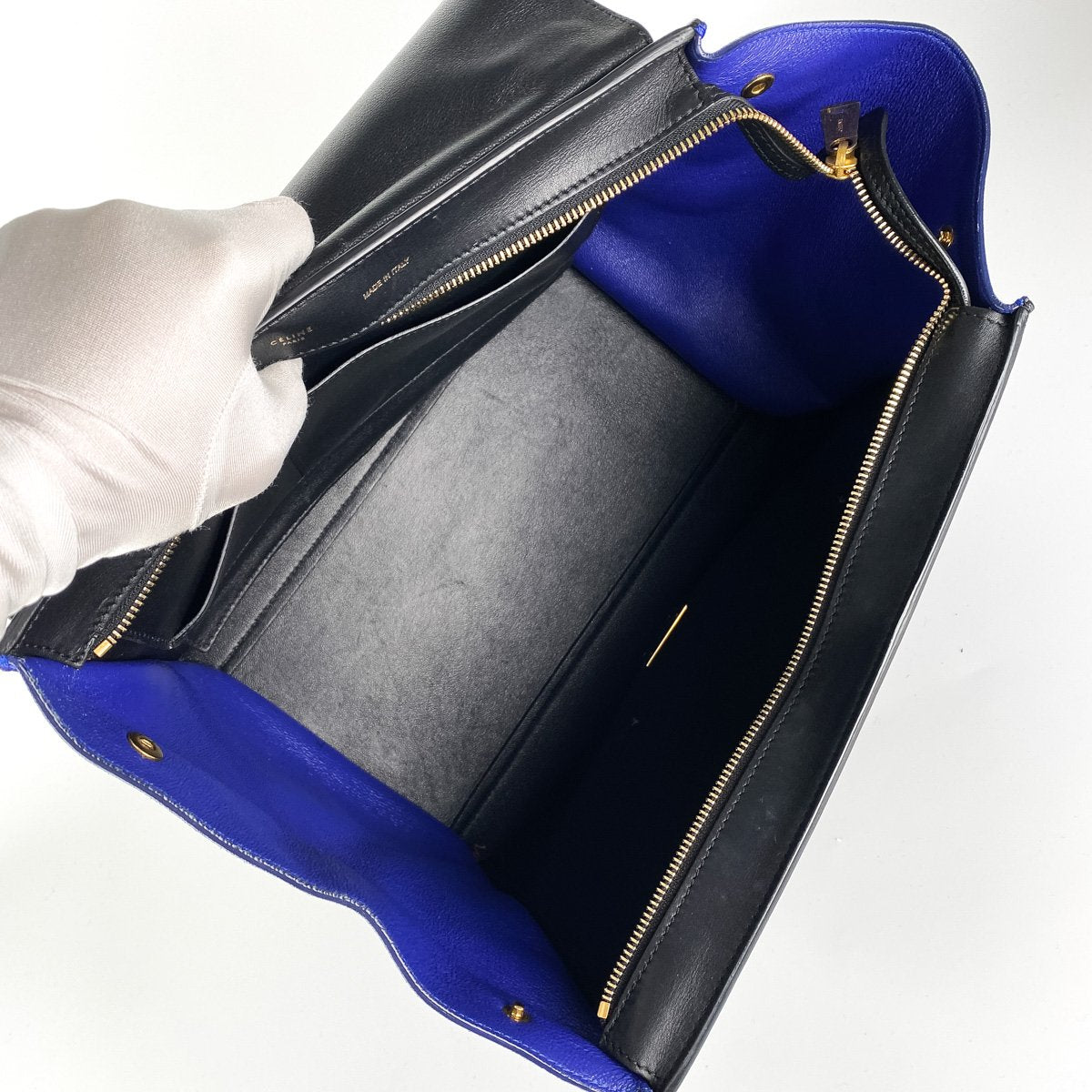 Celine Trapeze Medium Tricolour Leather Handbag - Luxury Designer Crossbody Bag for Women | Perfect for Work, Travel & Evening Events