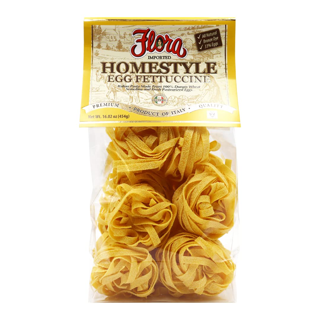 Organic Homestyle Egg Fettuccine Pasta - Premium Italian Pasta for Gourmet Cooking | Perfect for Carbonara, Alfredo & Family Dinners