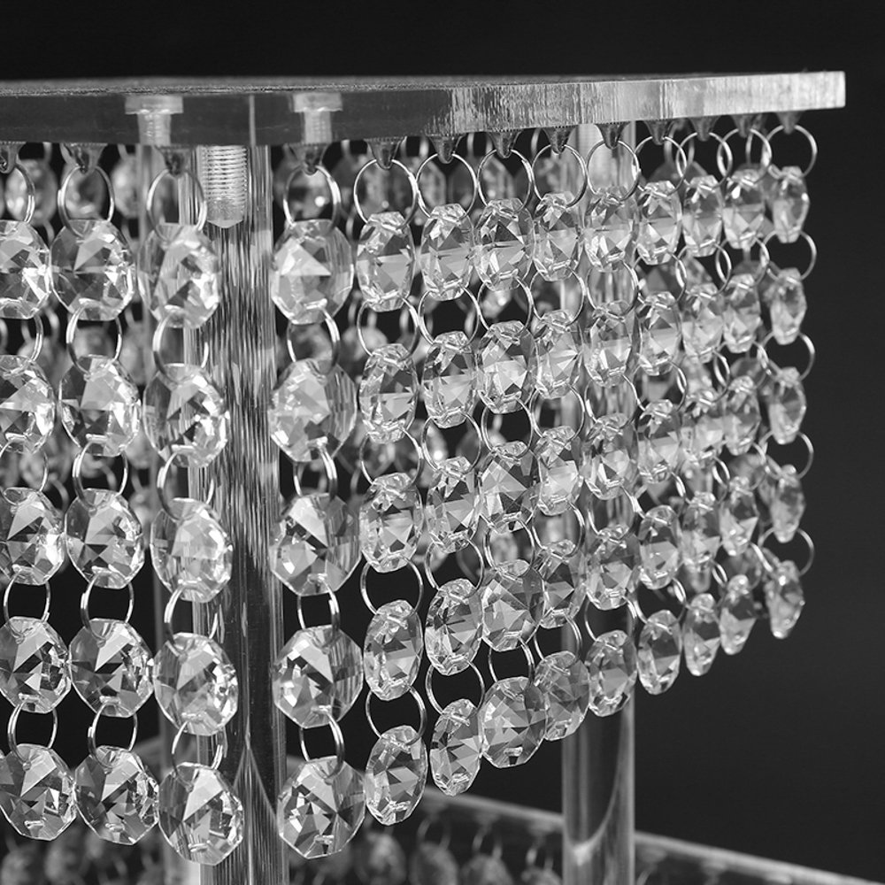 3 Tier Square Cake Stand for Birthday Wedding Party - Elegant Cupcake Stand for Dessert Display, Perfect for Baby Showers, Bridal Showers, and Special Events