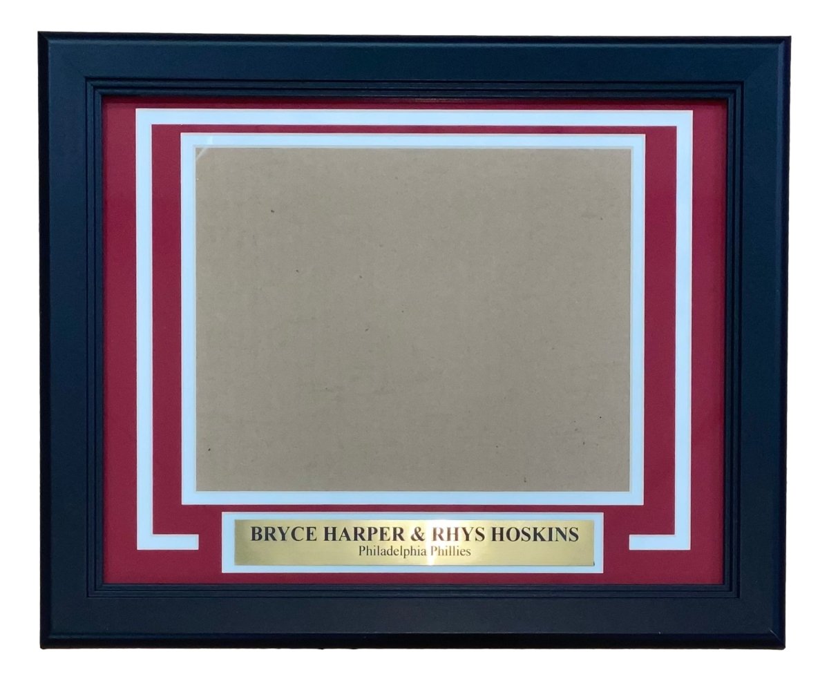 Bryce Harper & Rhys Hoskins Philadelphia Phillies 8x10 Horizontal Photo Frame Kit - Perfect for Sports Memorabilia Display & Fan Cave Decor