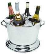 Franmara 2-Quart Double Wall Insulated Wine Cooler - Silver Stainless Steel - Perfect for Picnics, Beach Trips & Outdoor Parties