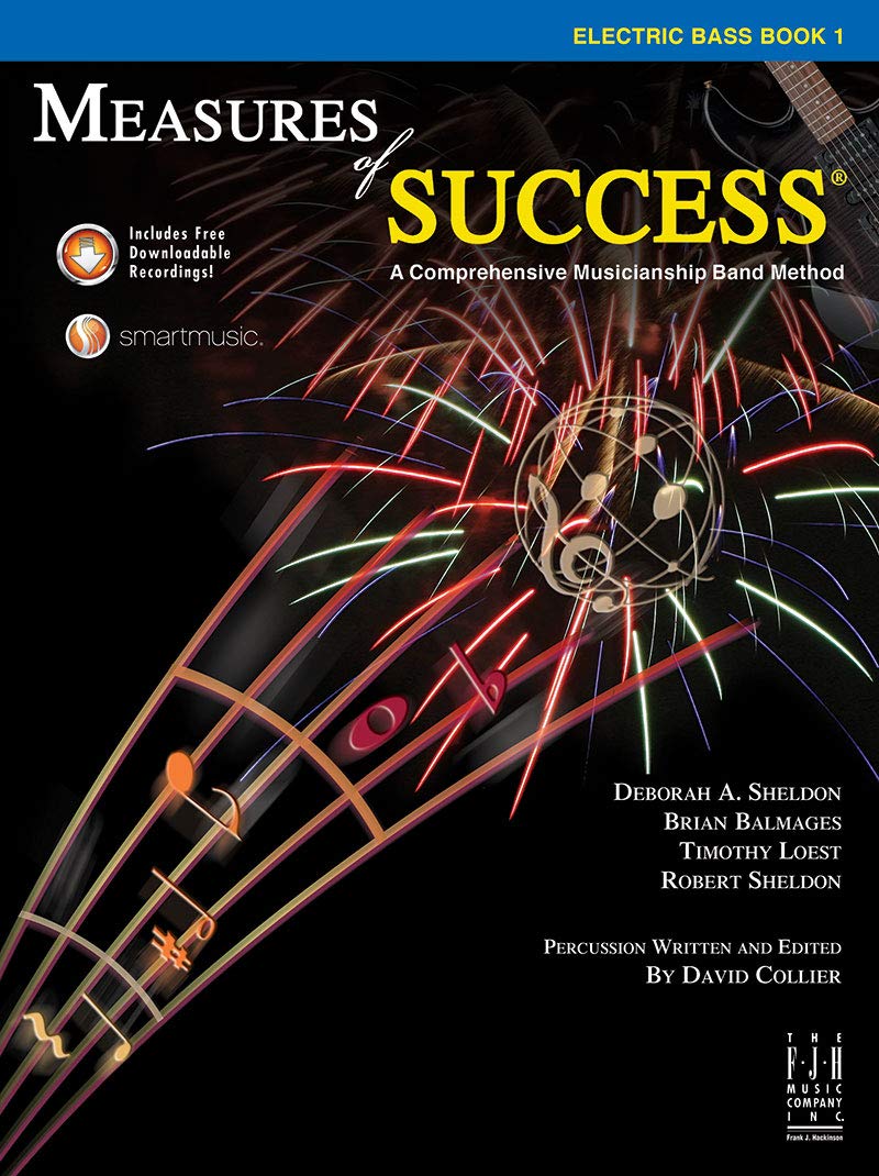 Measures of Success Electric Bass Book 1 - Beginner to Intermediate Bass Guitar Method - Perfect for Self-Study, Music Lessons & Band Practice