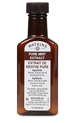 JR Watkins Pure Mint Extract - 2 Fl Oz (59ml) for Baking, Cooking & Beverages | Natural Flavoring for Desserts, Cocktails & Tea