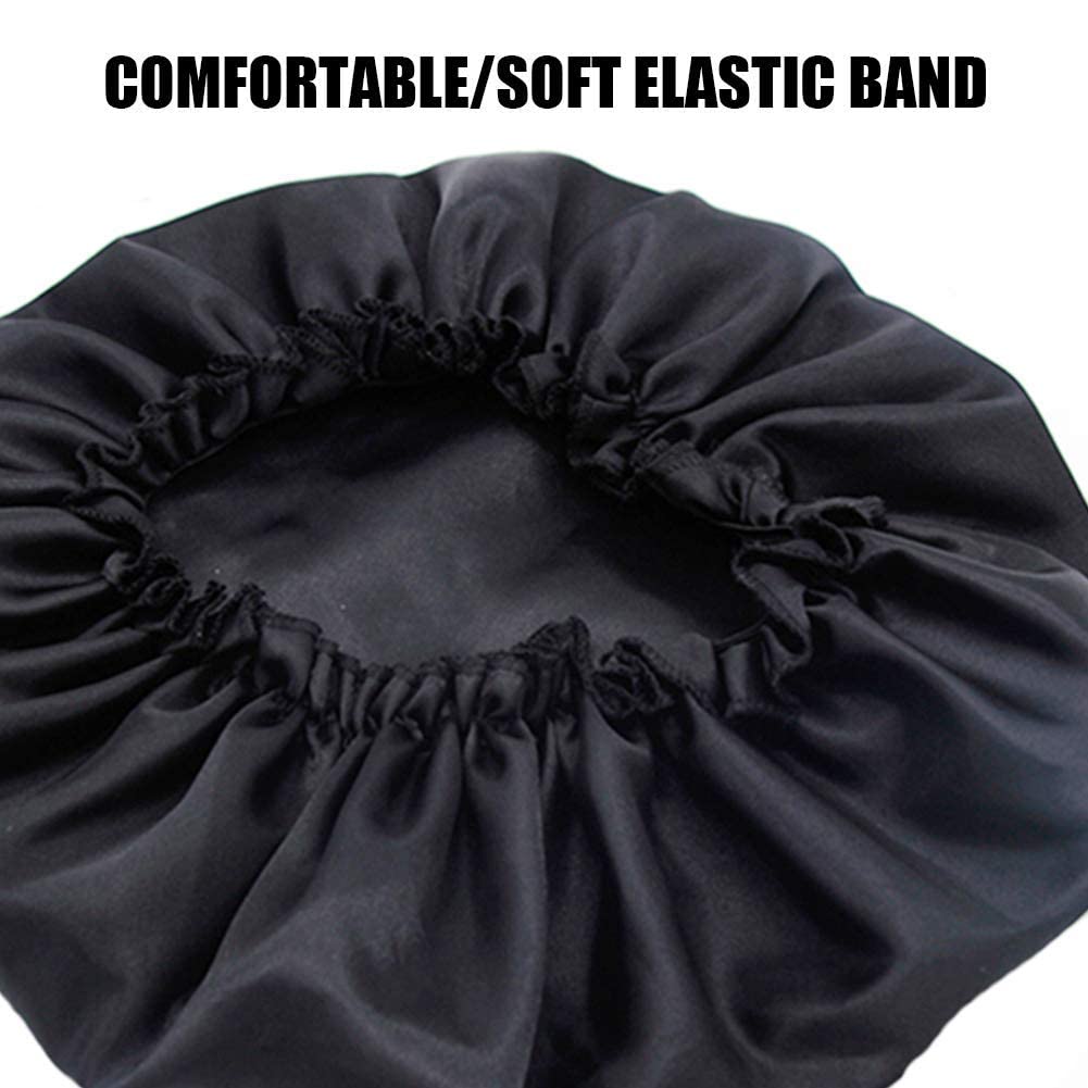 AP SALES Silk & Satin Sleep Bonnet for Curly Hair - Adjustable Hair Cap with 3 Free Scrunchies | Perfect for Nighttime Hair Protection, Travel & Salon Visits