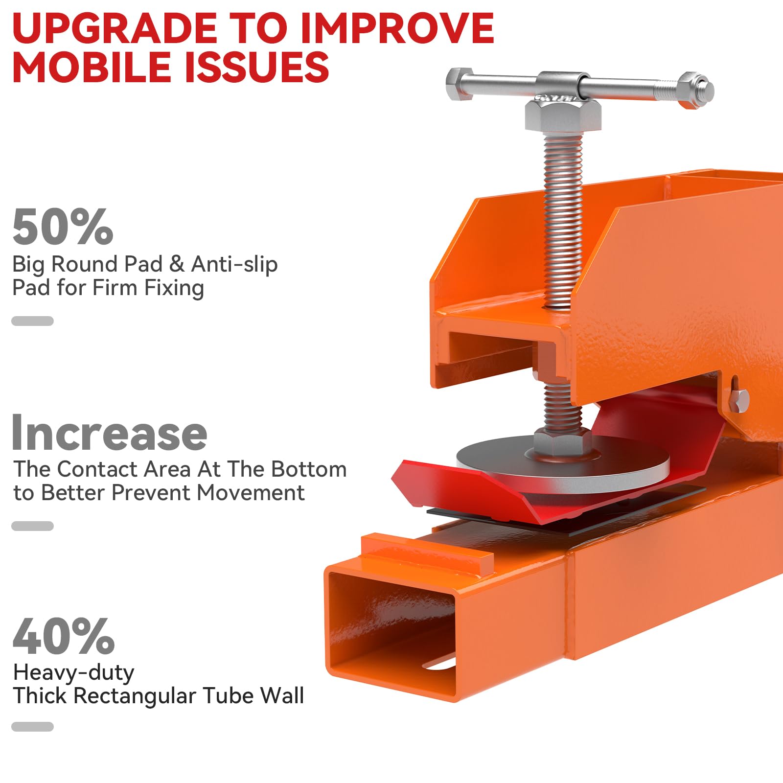 2025 Upgraded Clamp-On Pallet Forks with Non-Slip Pad & Tongue - 60