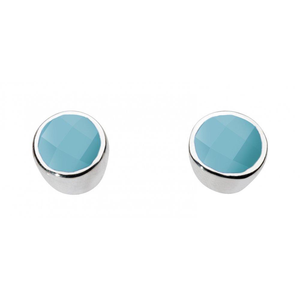 Sterling Silver Turquoise Stud Earrings - Small Round Gemstone Jewelry for Women - Perfect for Casual Wear, Parties & Gifts