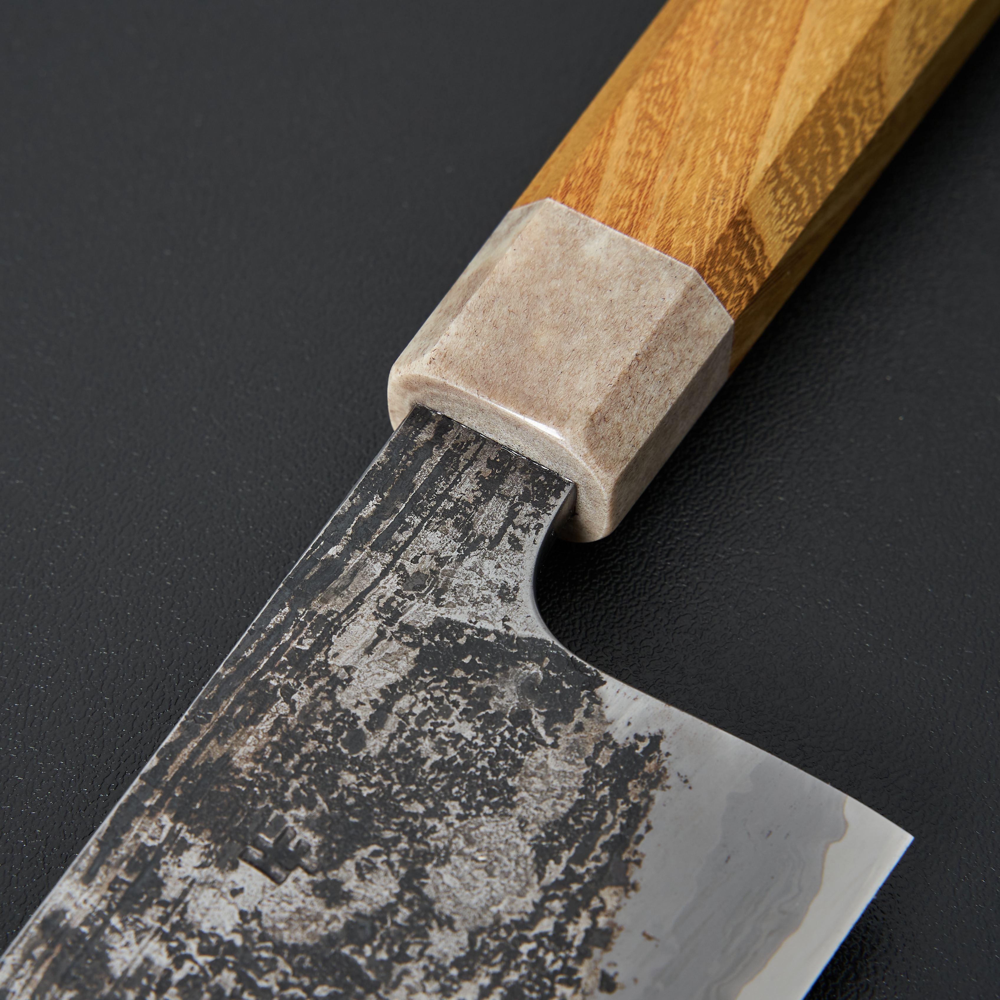 Halcyon Forge 240mm Wrought Iron Gyuto Knife - Professional Japanese Chef Knife for Sushi, Meat & Vegetables - High Carbon Steel Blade with Osage Handle - Perfect for Home Cooks & Professional Chefs