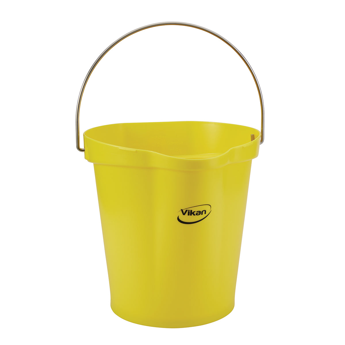 Vikan 3 Gallon Heavy Duty Bucket with Stainless Steel Handle - Durable Utility Pail for Cleaning, Gardening, and Household Chores (1-Pack)